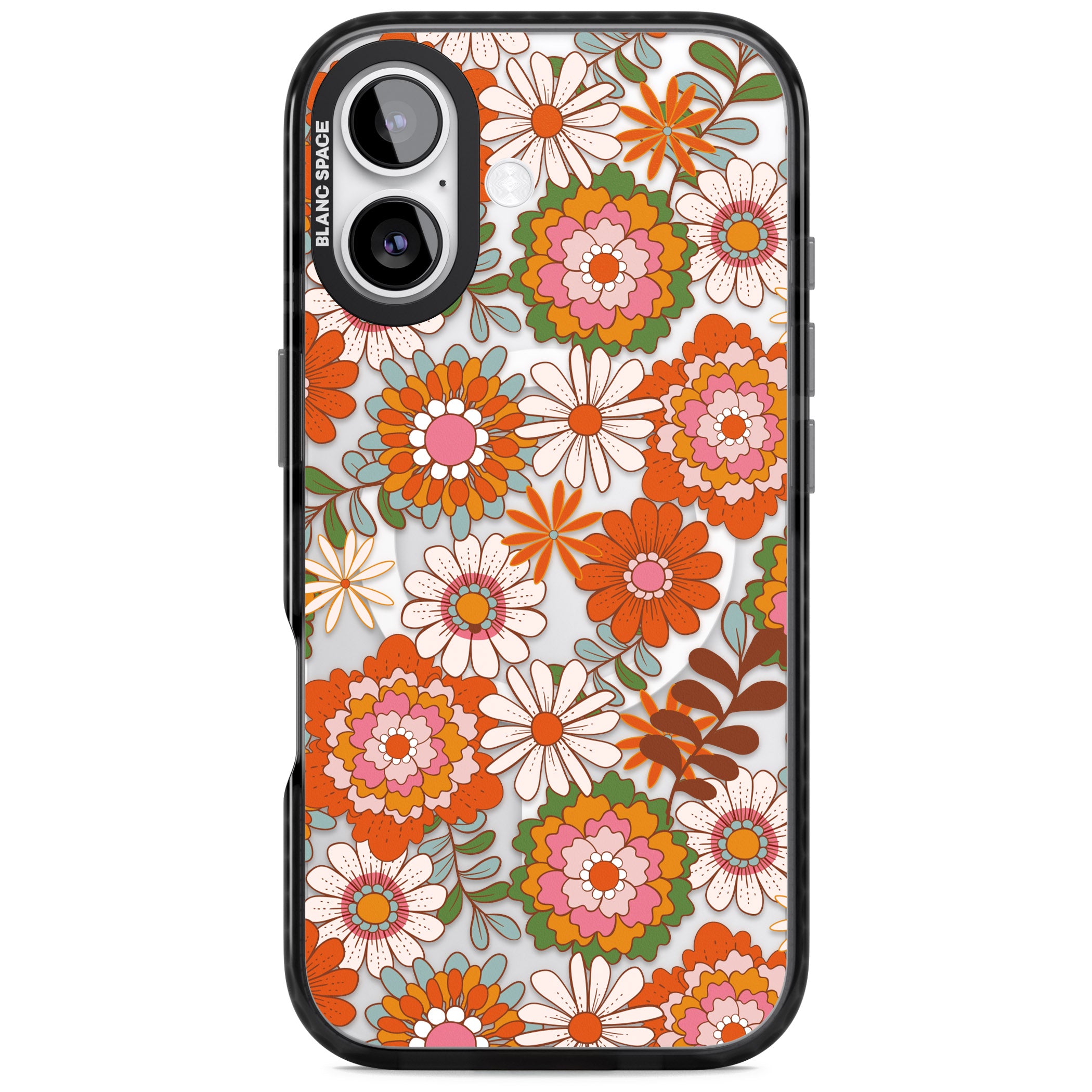 Seventies Bloom iPhone 17 Impact Pro Black Phone Case