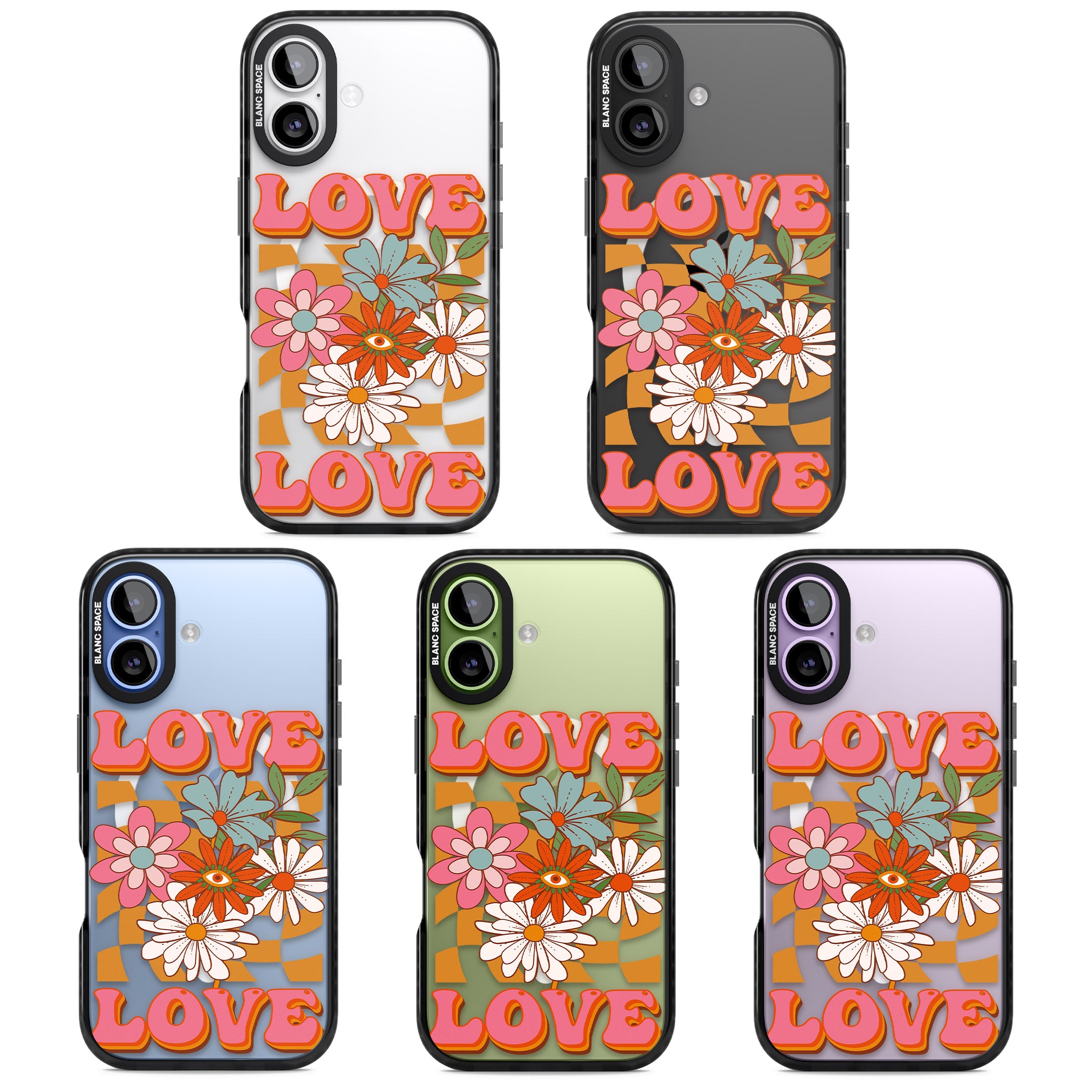 Love Bloom iPhone 17 Impact Pro Black Phone Case APT Impact Protection
