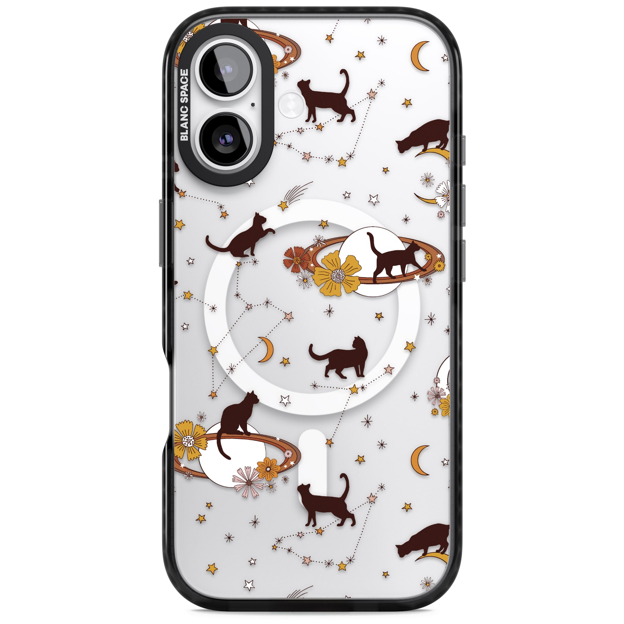 Halloween Cats And Astrology iPhone 17 Impact Pro Black Phone Case