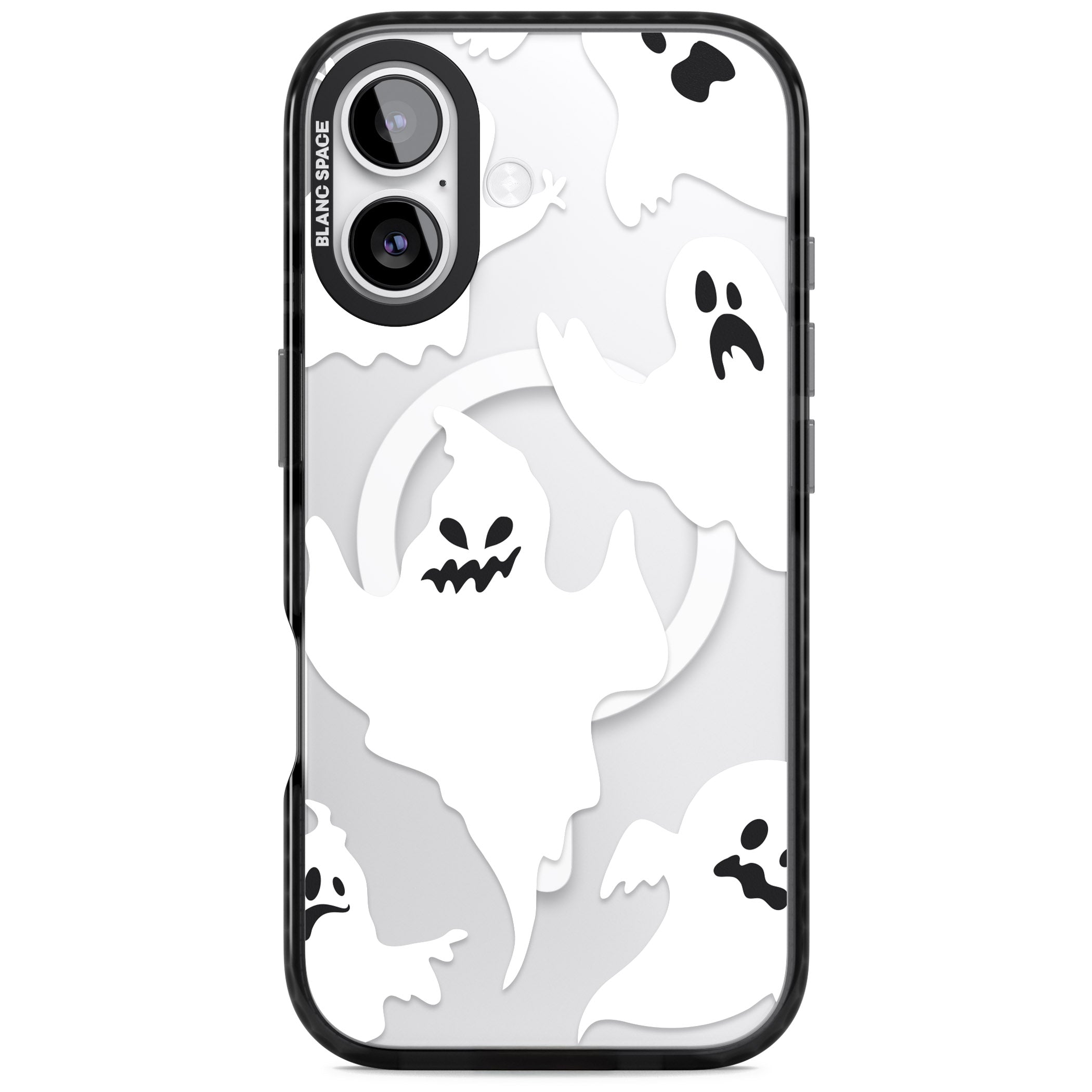 Ghost Pattern iPhone 17 Impact Pro Black Phone Case