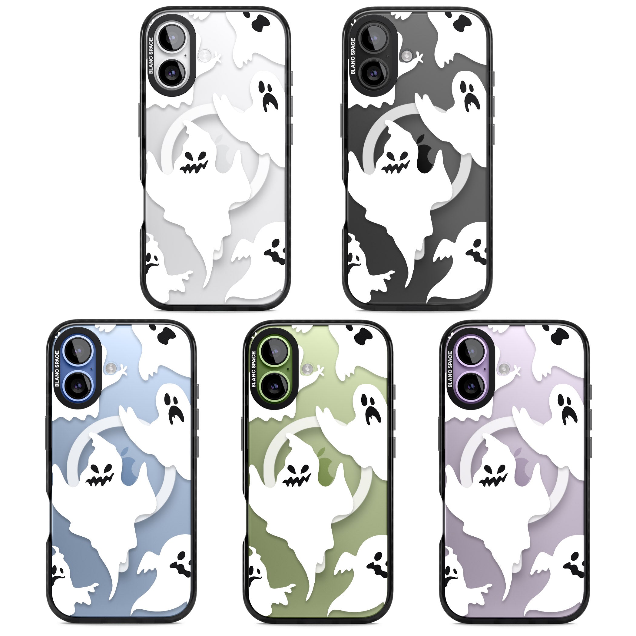 Ghost Pattern iPhone 17 Impact Pro Black Phone Case APT Impact Protection