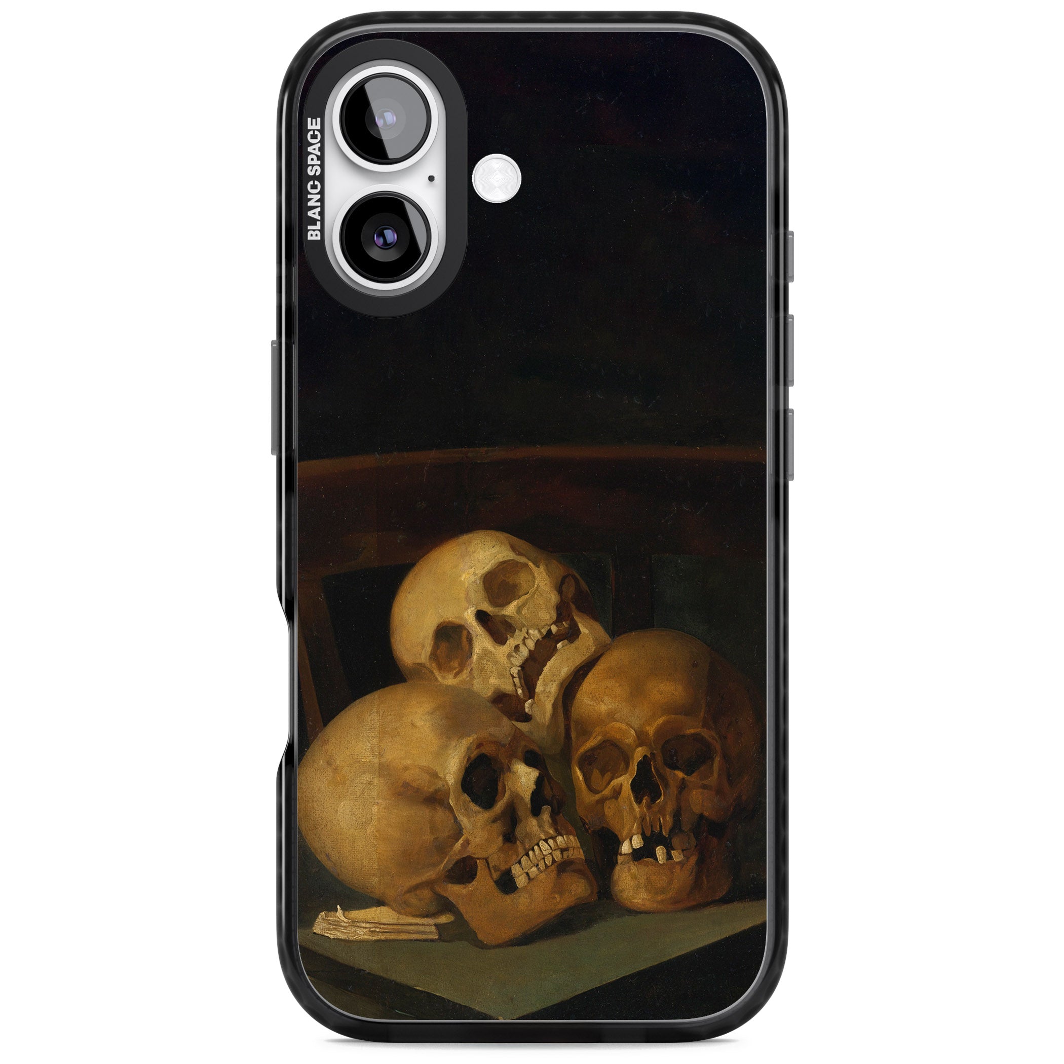Still Life Of Three Skulls iPhone 17 Impact Pro Black Phone Case