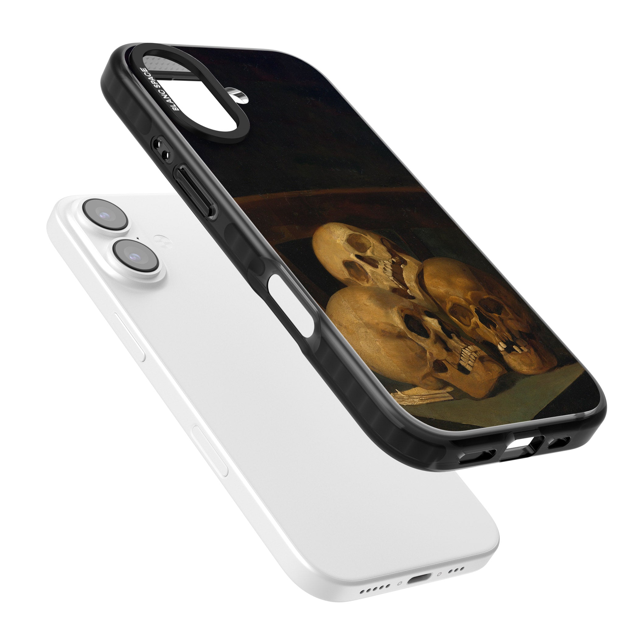 Still Life Of Three Skulls iPhone 17 Impact Pro Black Phone Case Colours