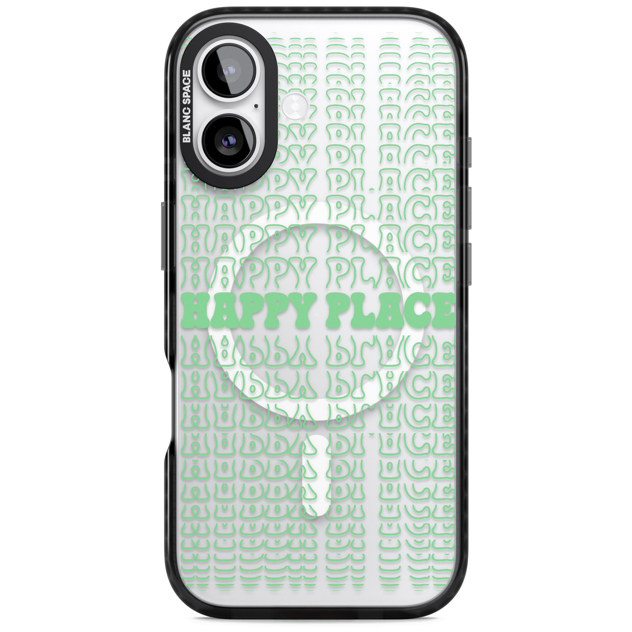 Happy Place (Green) iPhone 17 Impact Pro Black Phone Case