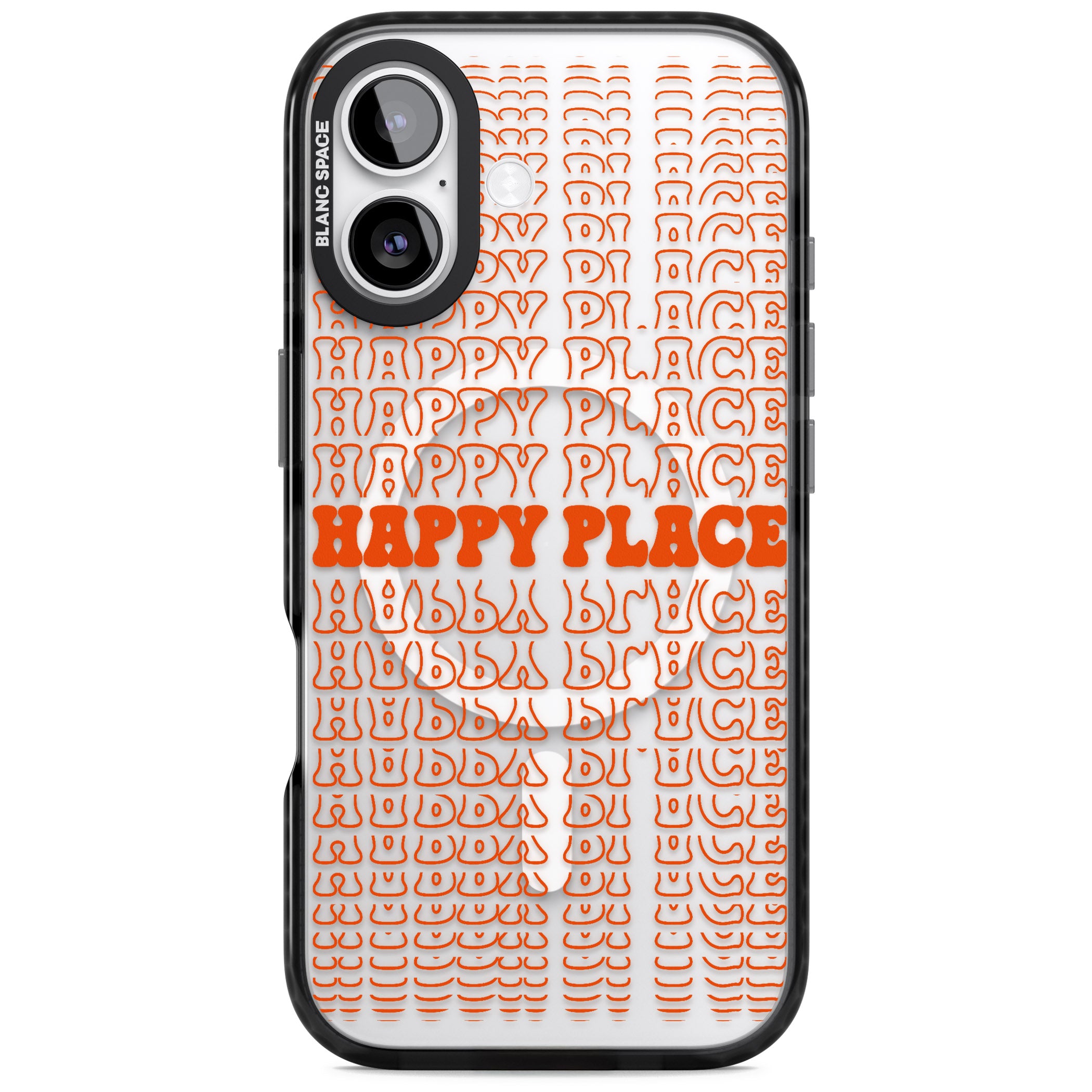 Happy Place (Orange) iPhone 17 Impact Pro Black Phone Case