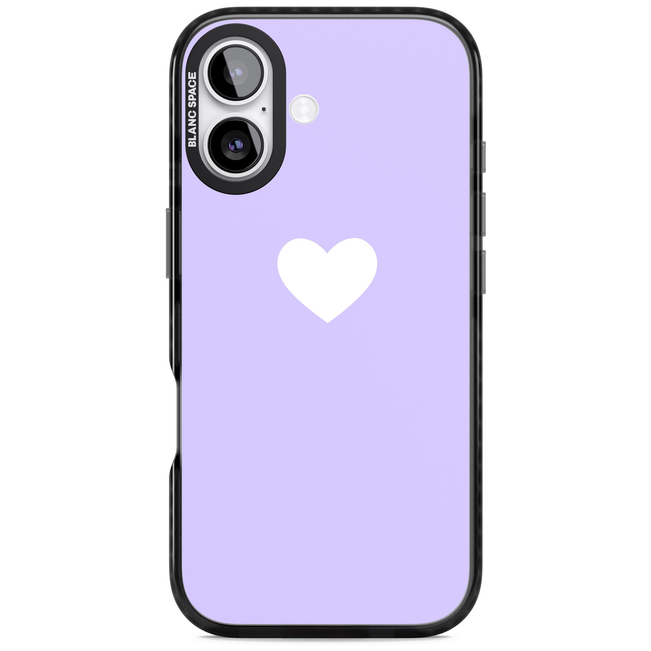 Pale Purple Heart iPhone 17 Impact Pro Black Phone Case
