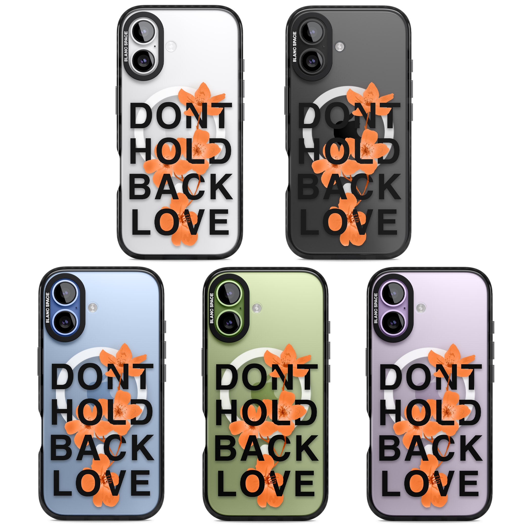 Don'T Hold Back Love Orange & Black iPhone 17 Impact Pro Black Phone Case APT Impact Protection