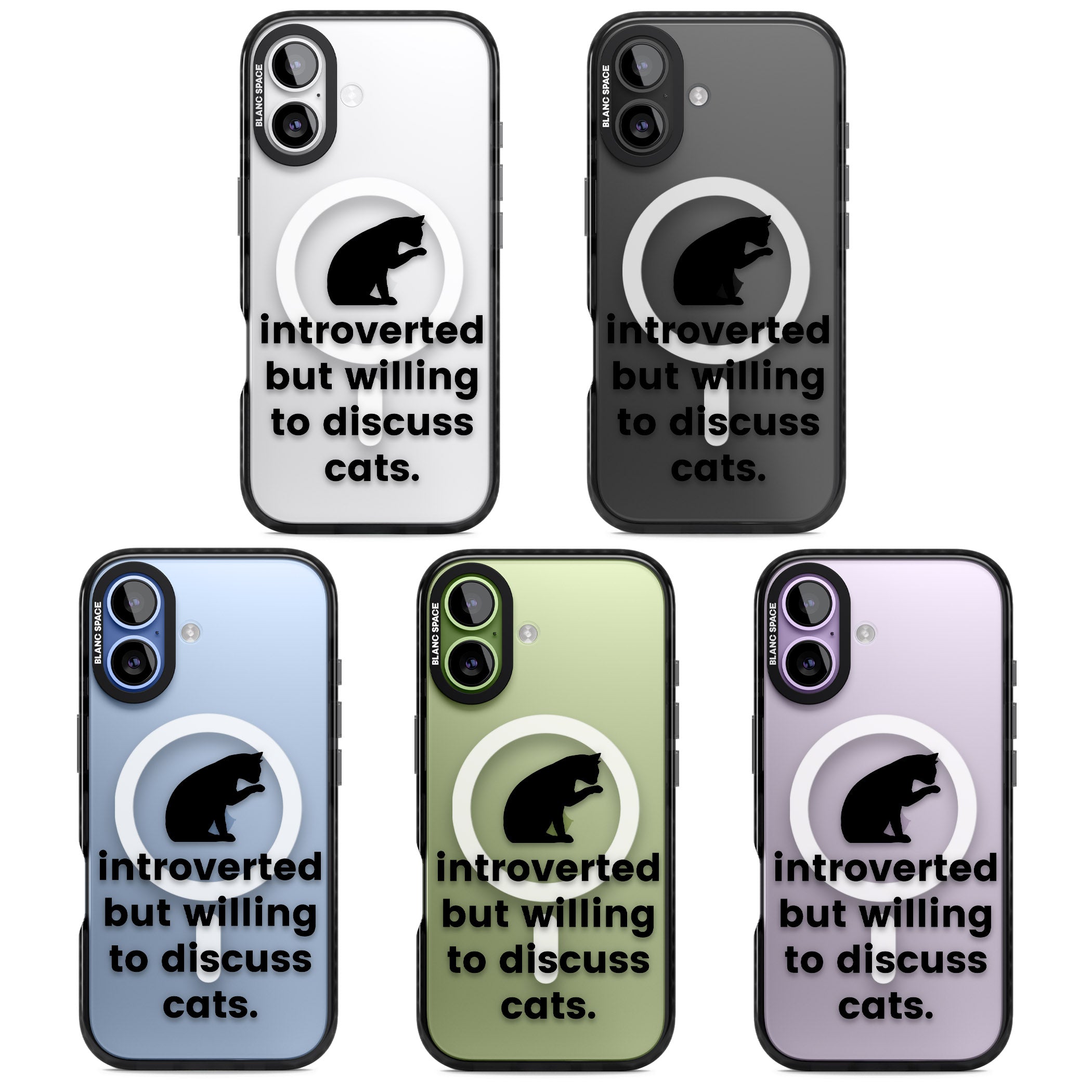 Introverted But Willing To Discuss Cats iPhone 17 Impact Pro Black Phone Case APT Impact Protection