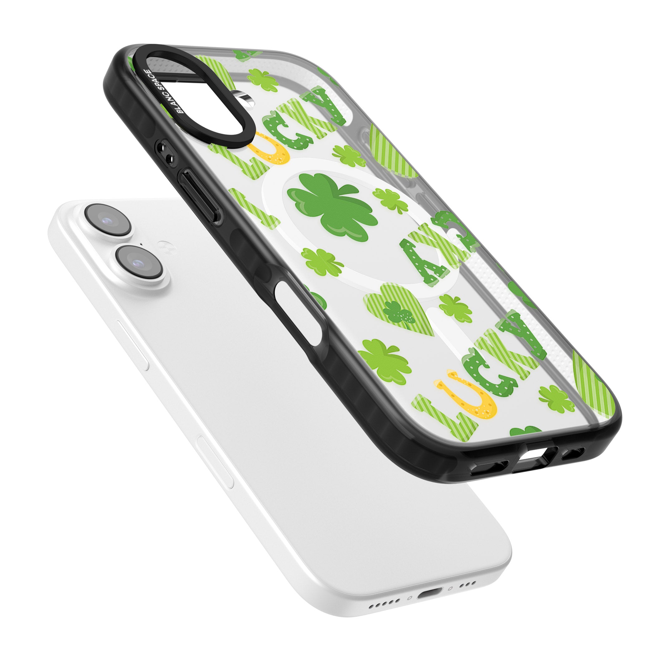 Lucky Irish Clover iPhone 17 Impact Pro Black Phone Case Colours