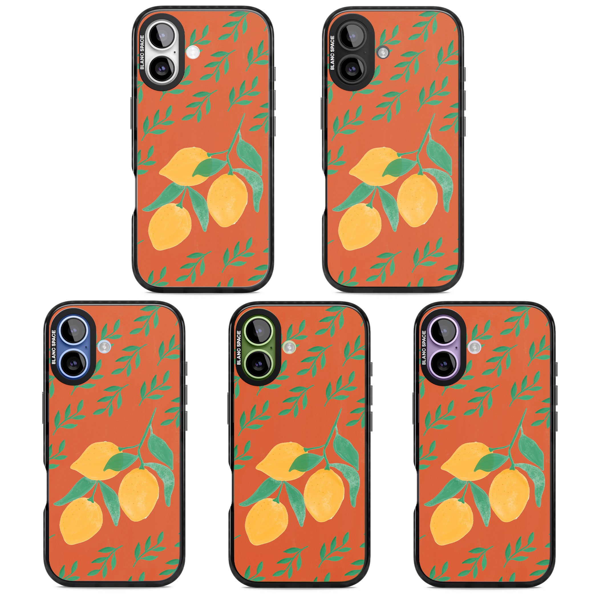 Tuscan Lemons iPhone 17 Impact Pro Black Phone Case APT Impact Protection