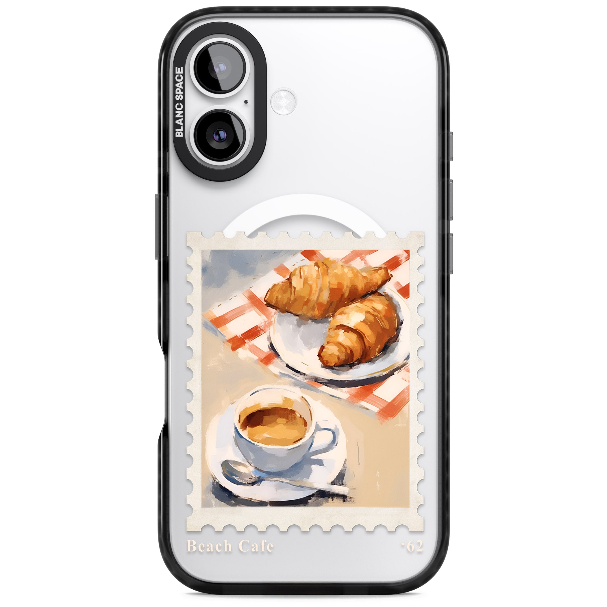 Cafe Stamp iPhone 17 Impact Pro Black Phone Case