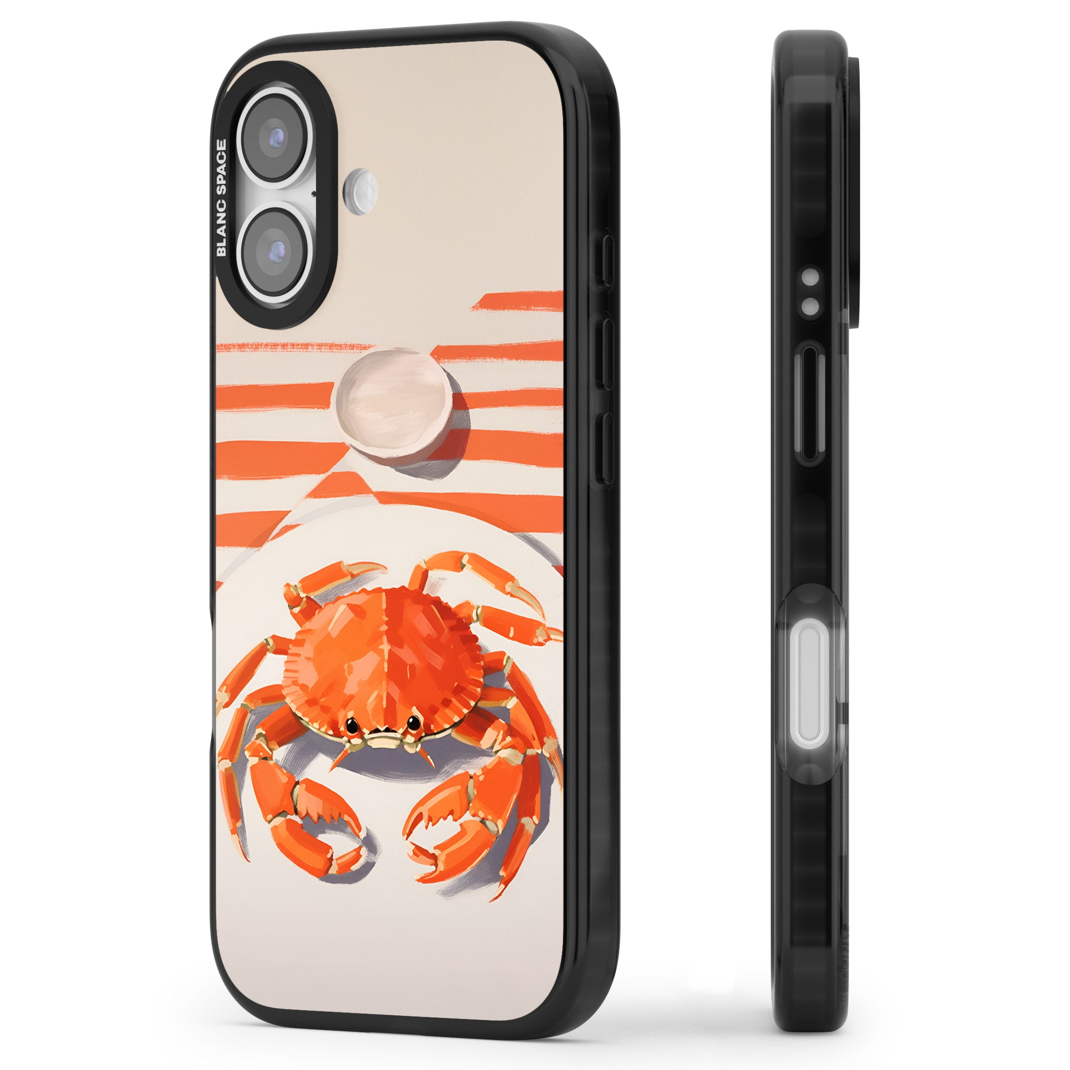 Beach Crab iPhone 17 Impact Pro Black Phone Case Side Profile
