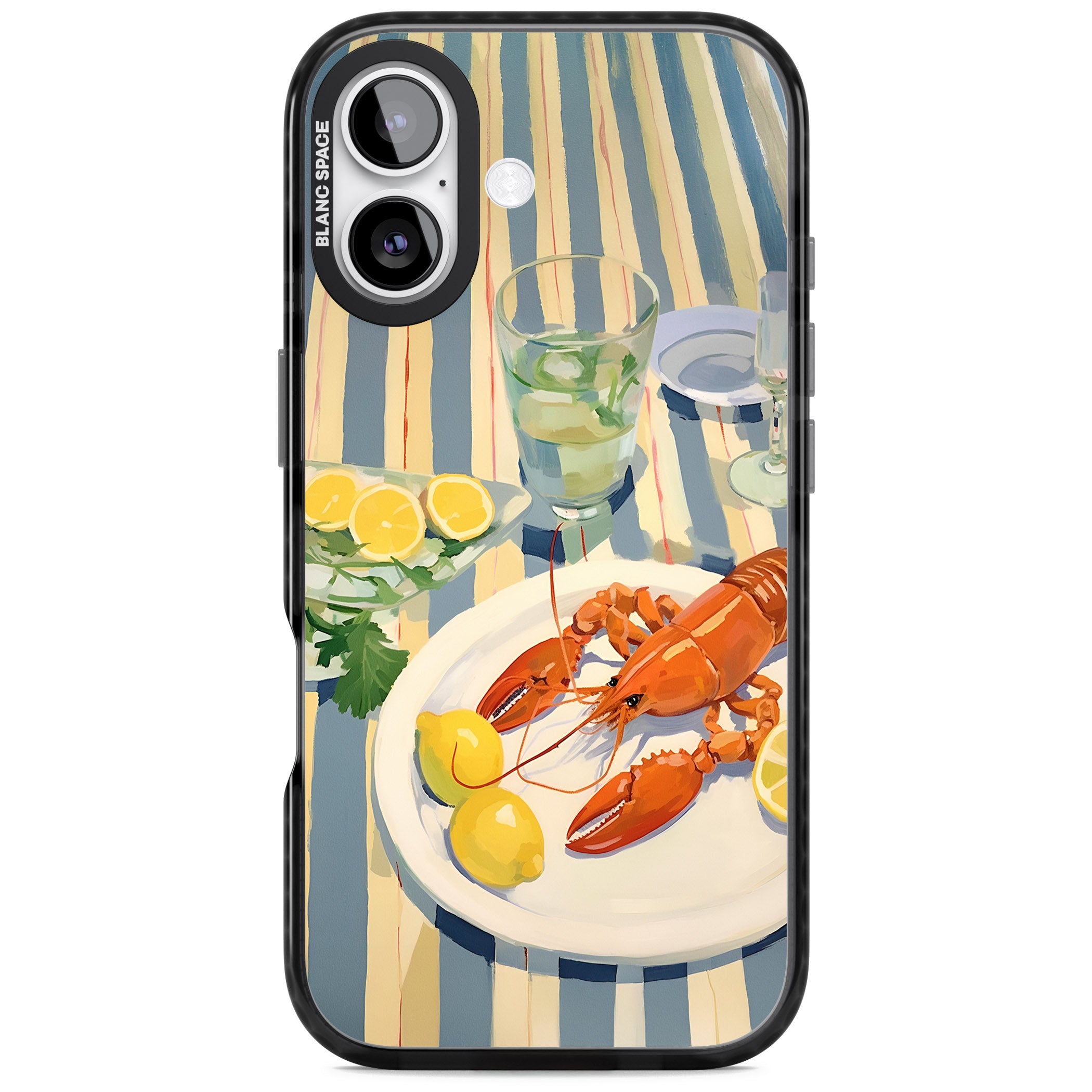 Lobster & Lemons iPhone 17 Impact Pro Black Phone Case