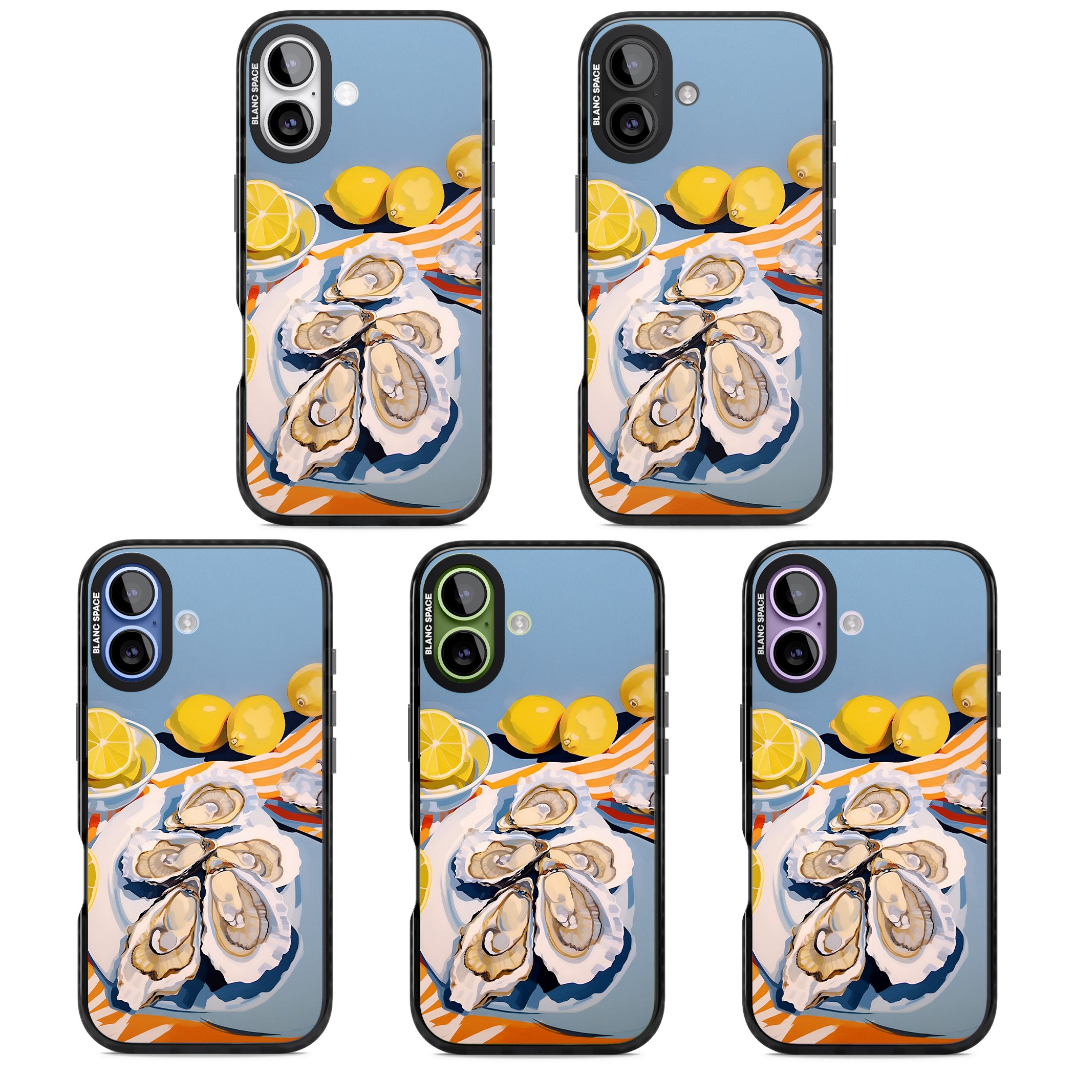 Fresh Oysters & Lemons iPhone 17 Impact Pro Black Phone Case APT Impact Protection