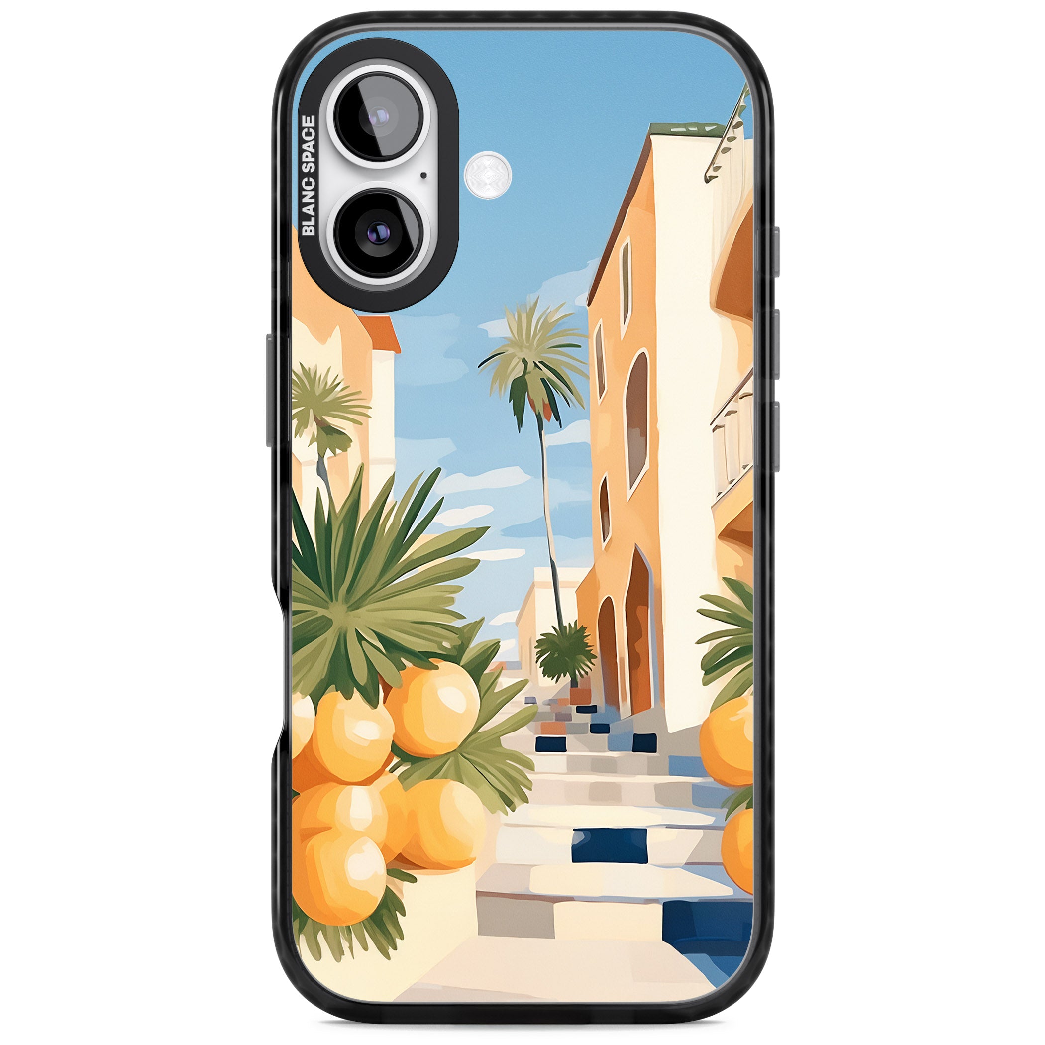 Mediterranean Village iPhone 17 Impact Pro Black Phone Case