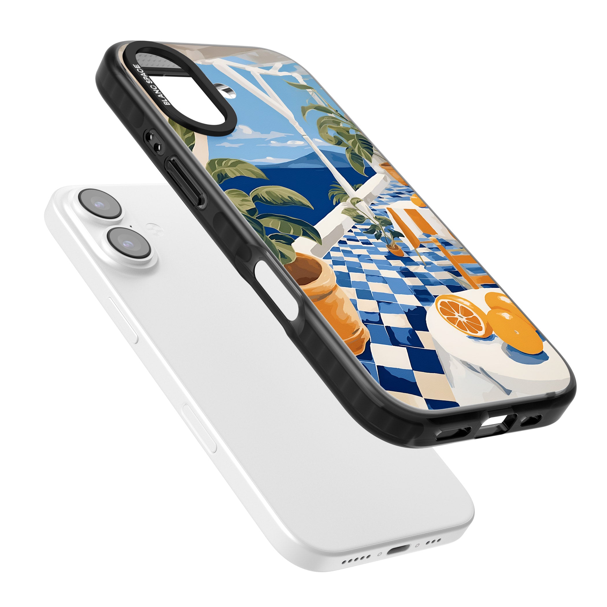 Greek Balcony iPhone 17 Impact Pro Black Phone Case Colours