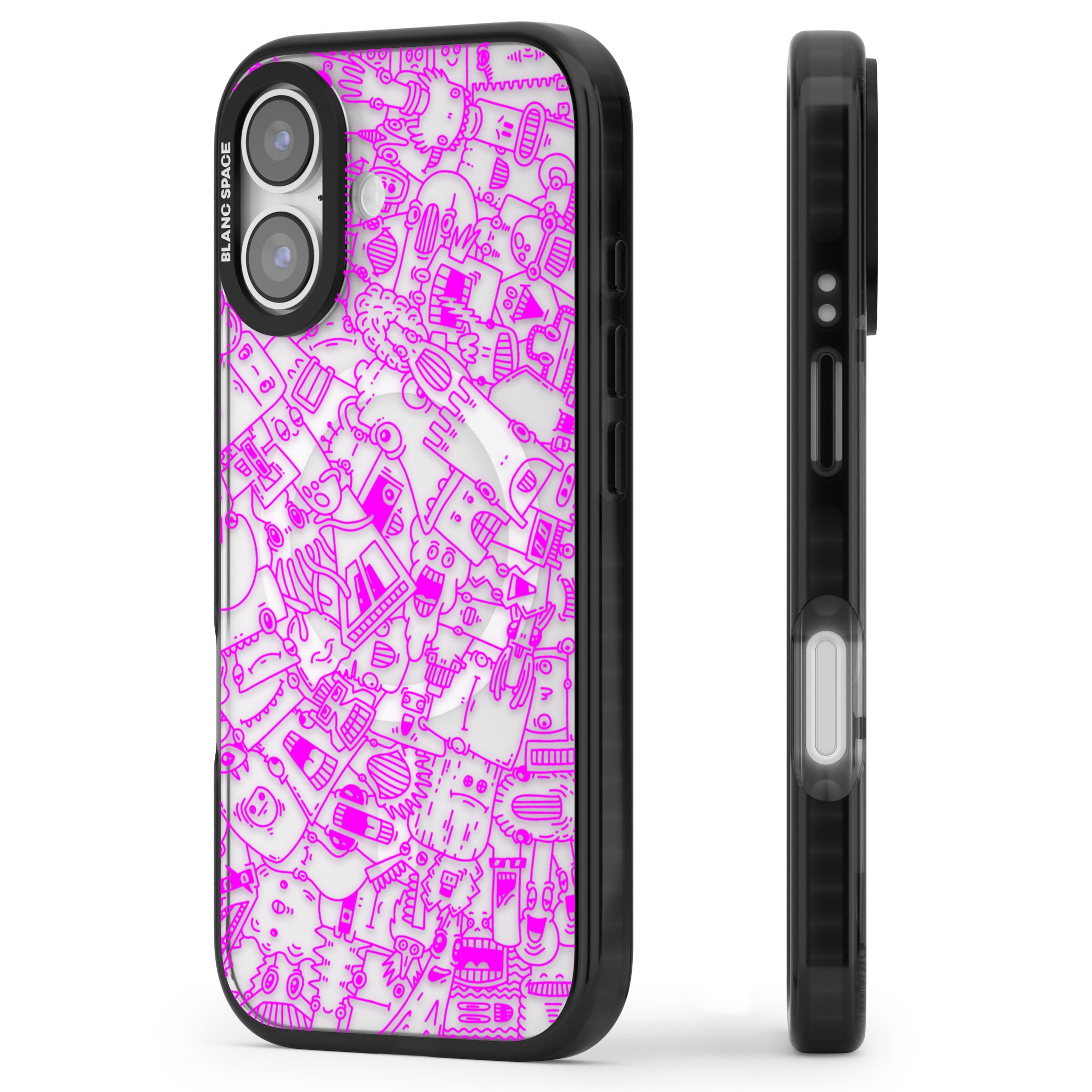 Pink Pals iPhone 17 Impact Pro Black Phone Case Side Profile