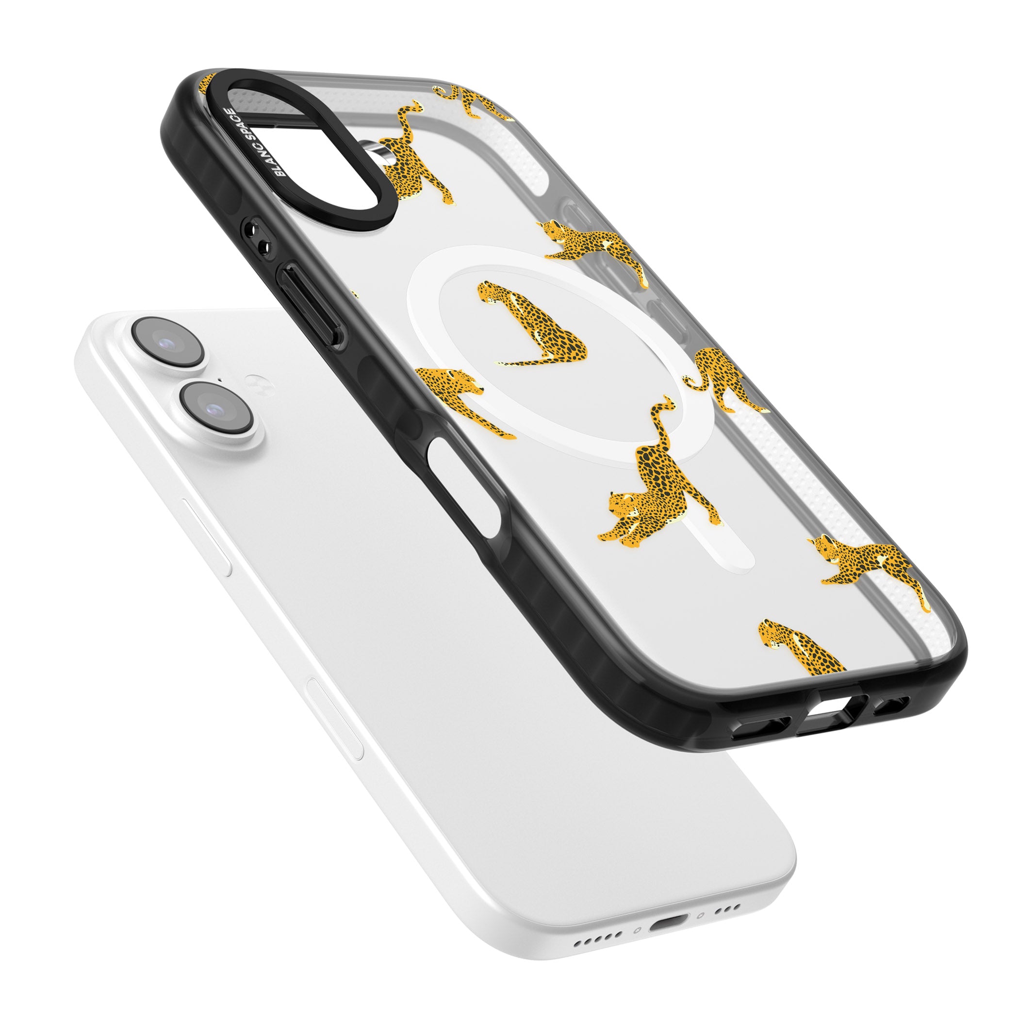 Leopard Spots iPhone 17 Impact Pro Black Phone Case Colours