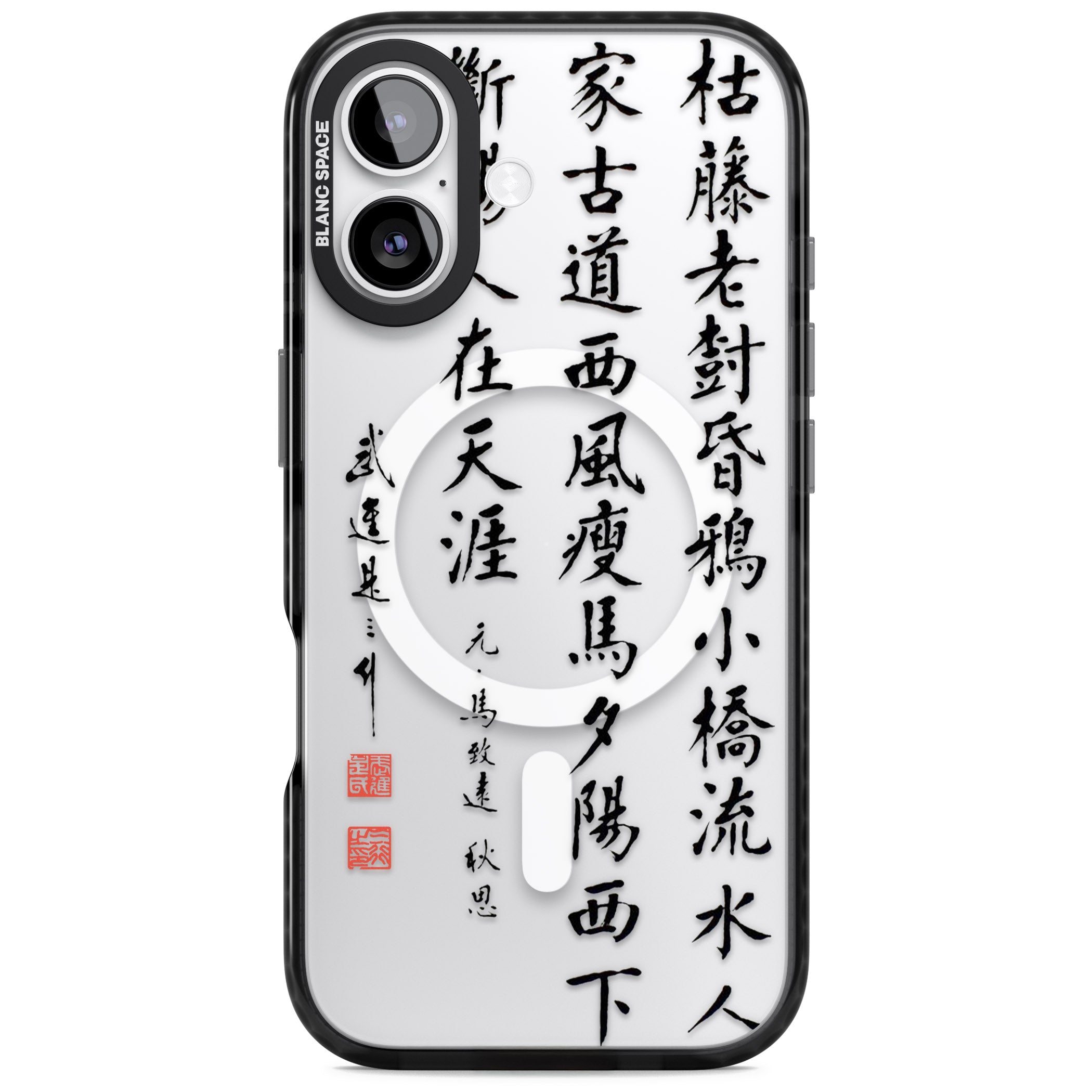 Japanese Kanji Script iPhone 17 Impact Pro Black Phone Case