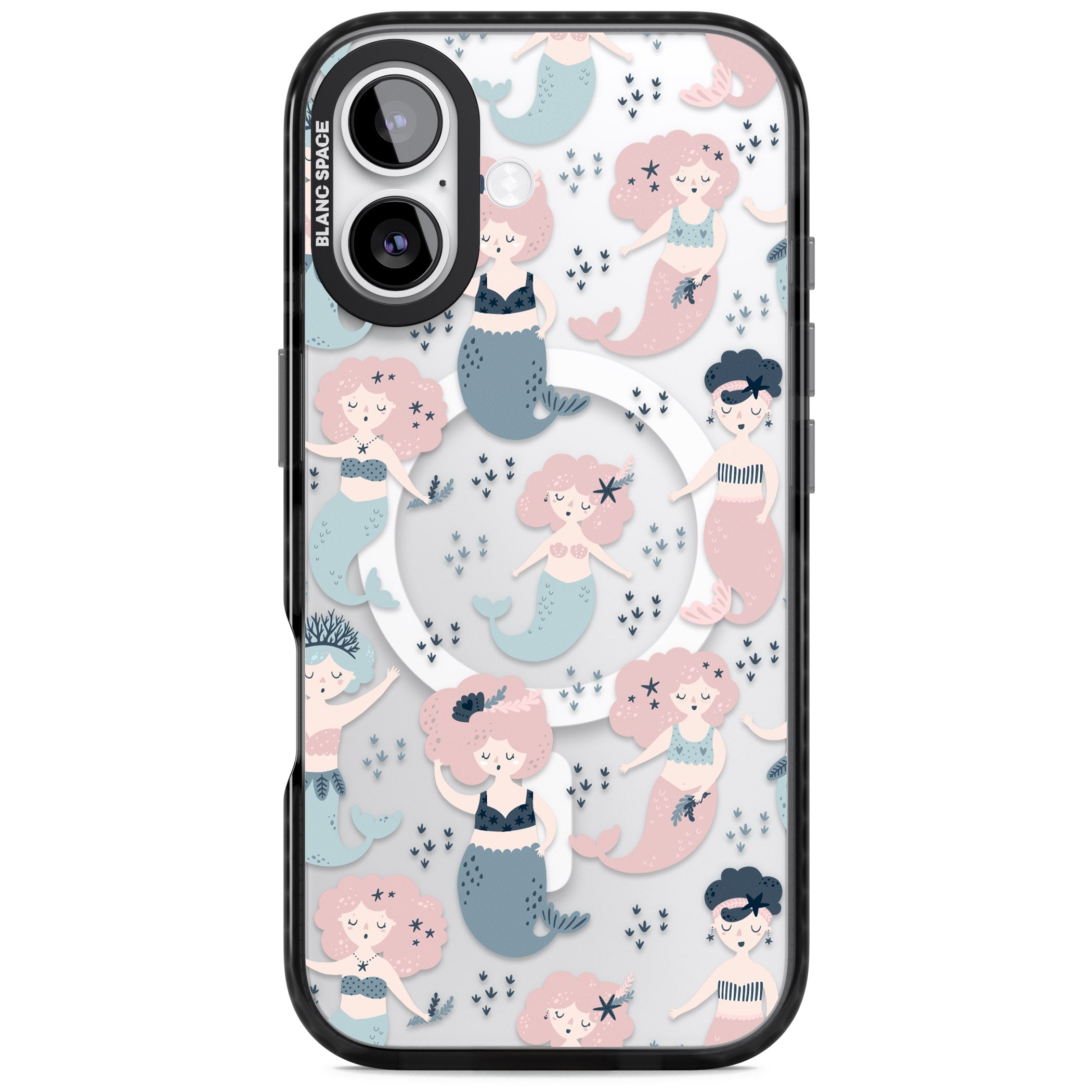 Under The Sea Mermaids (Clear) iPhone 17 Impact Pro Black Phone Case