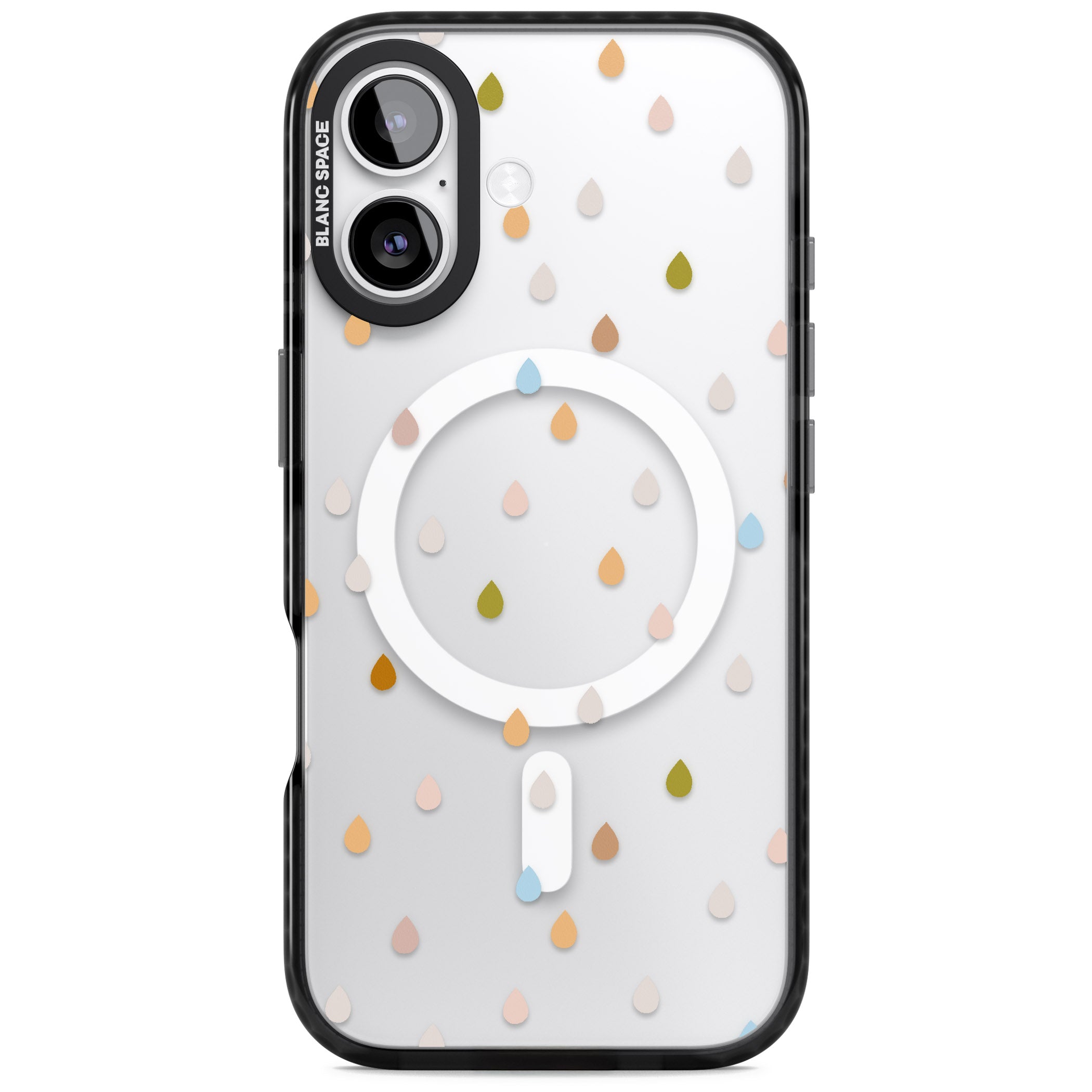 Pastel Raindrops iPhone 17 Impact Pro Black Phone Case