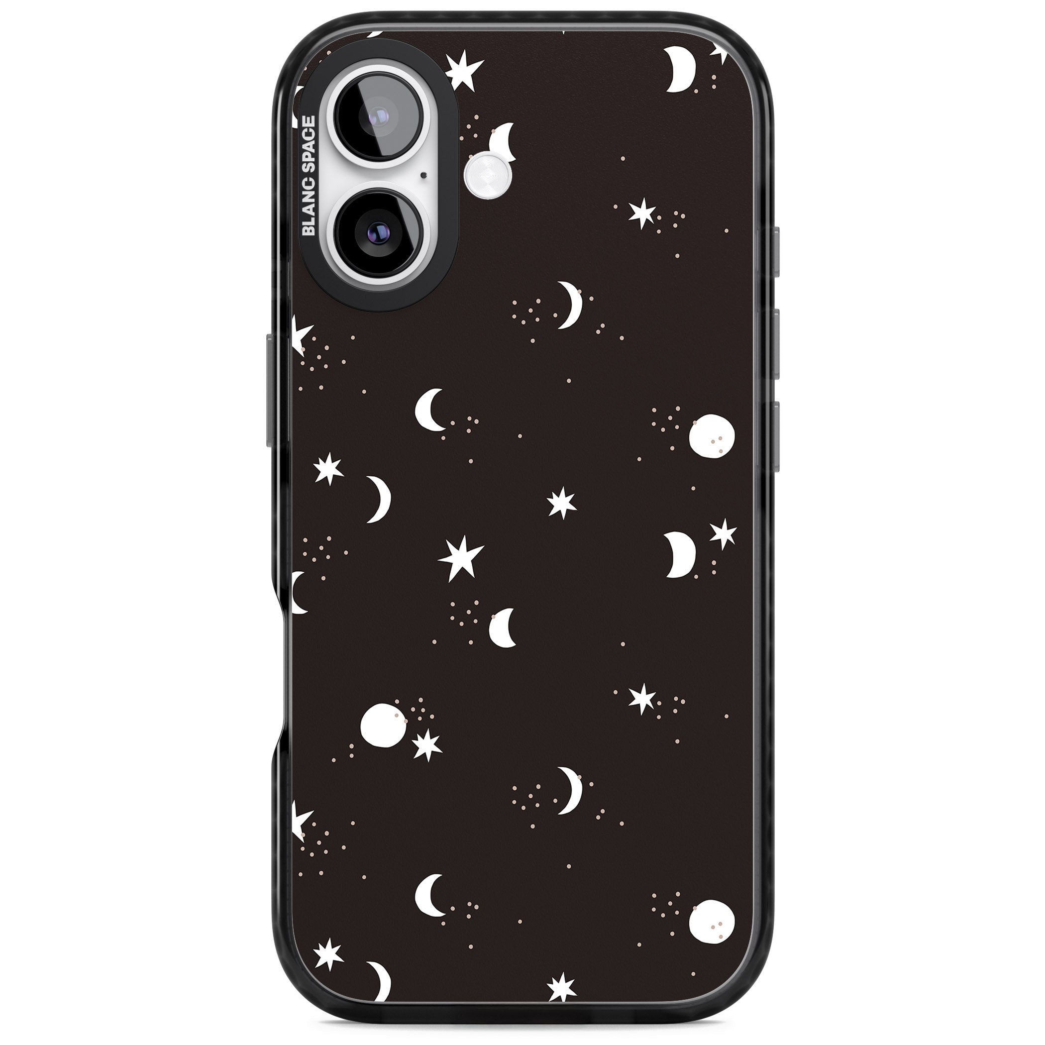 Funky Moons & Stars iPhone 17 Impact Pro Black Phone Case