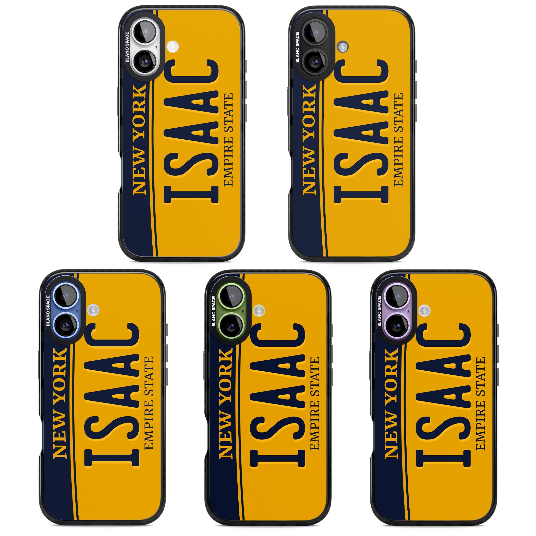 Personalised New York License Plate iPhone 17 Impact Pro Black Phone Case APT Impact Protection