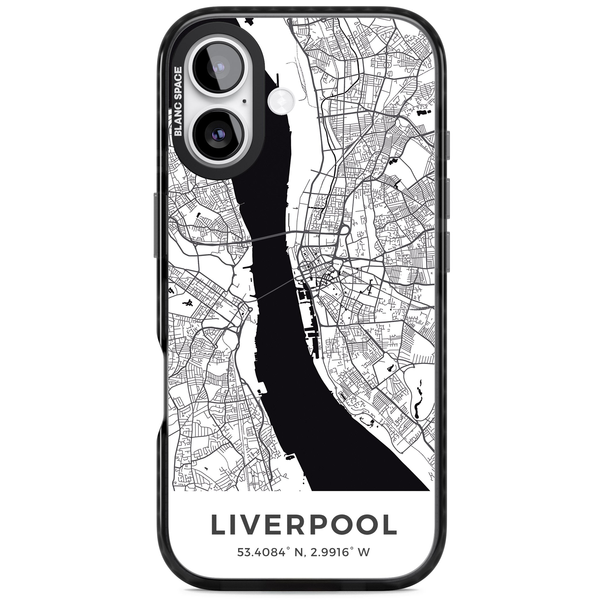 Liverpool Map iPhone 17 Impact Pro Black Phone Case