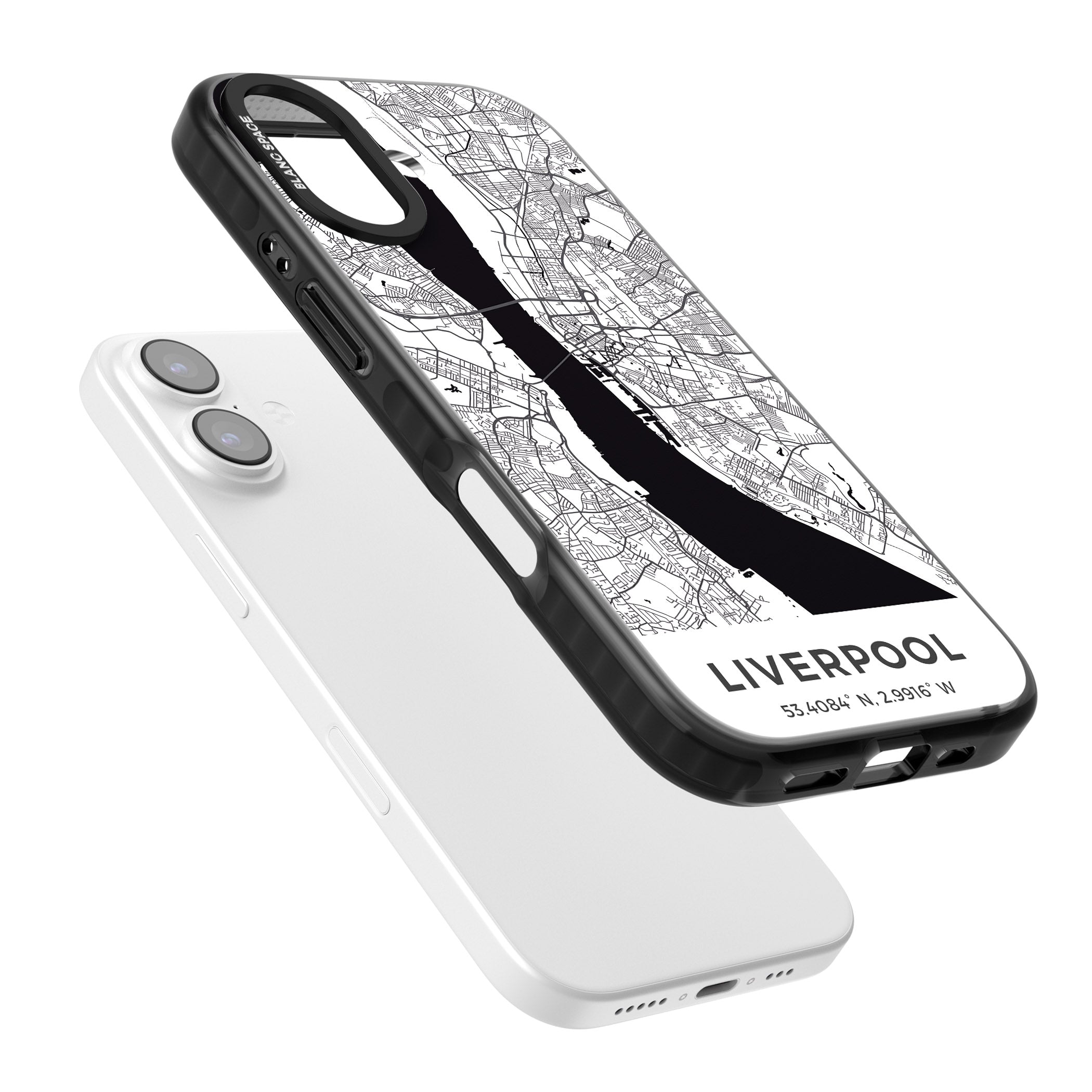 Liverpool Map iPhone 17 Impact Pro Black Phone Case Colours