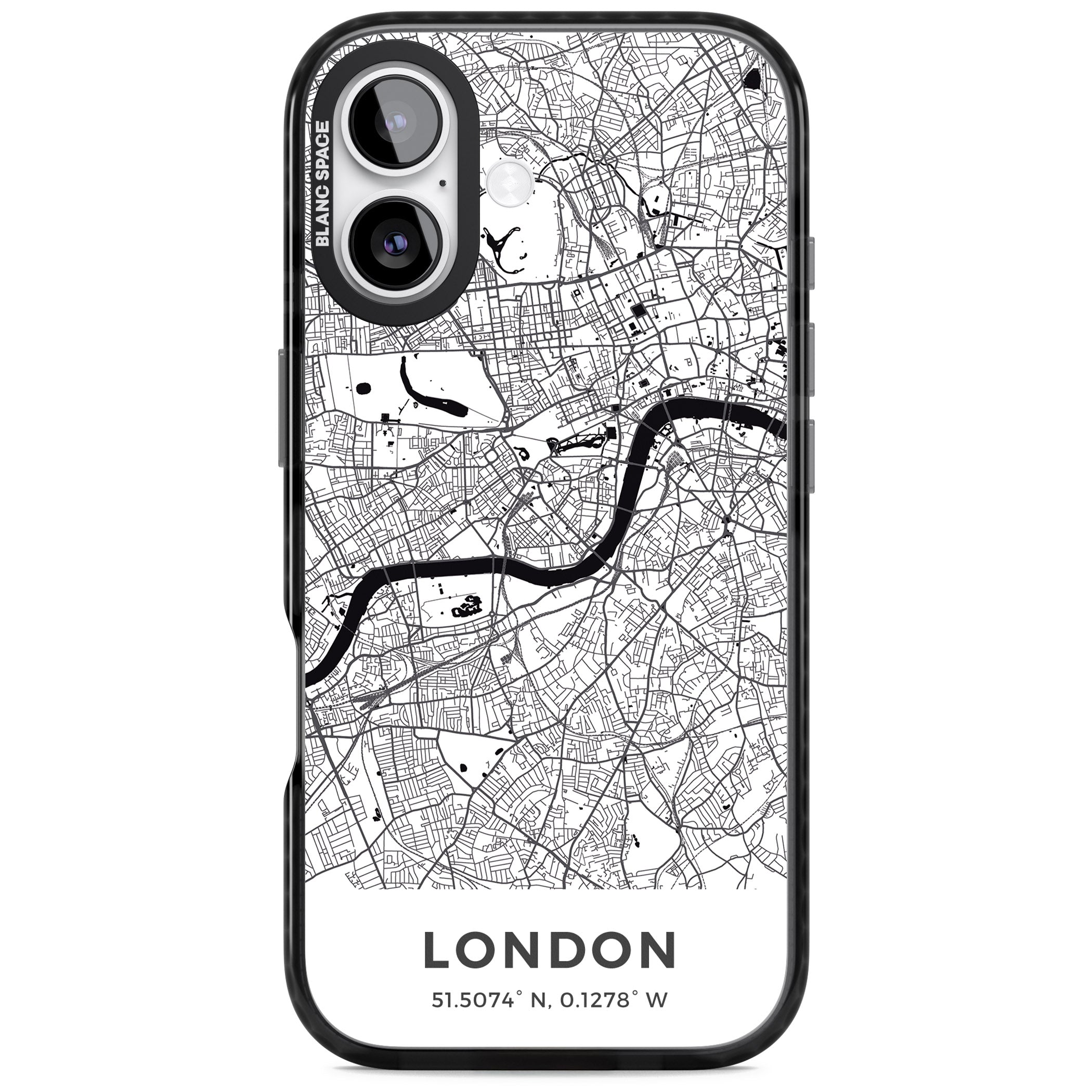 London Map iPhone 17 Impact Pro Black Phone Case