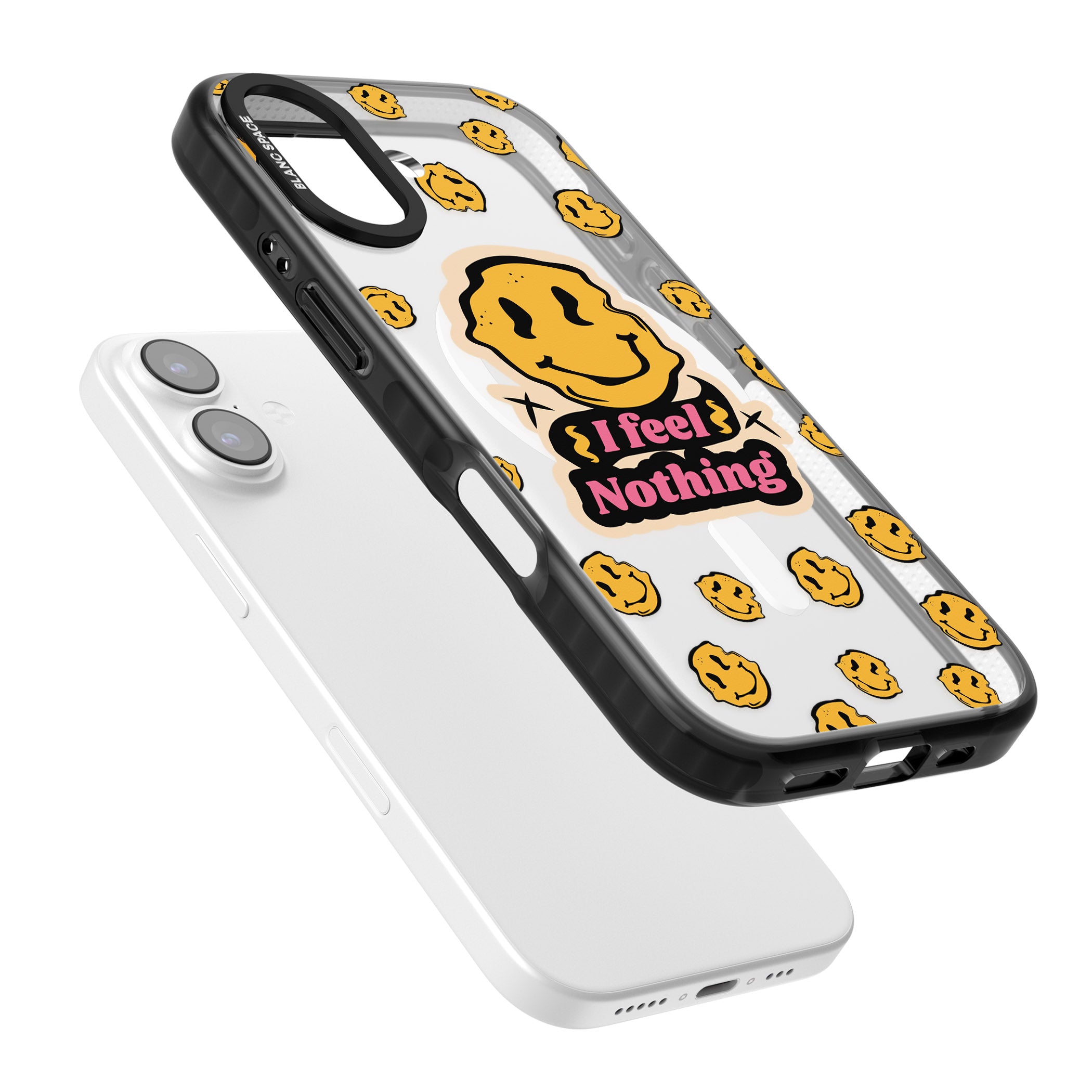 I Feel Nothing (Clear) iPhone 17 Impact Pro Black Phone Case Colours