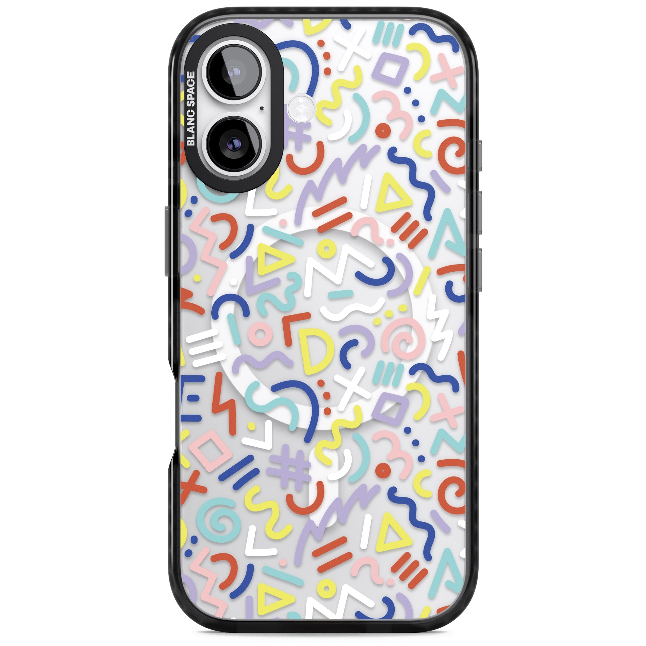 Colorful Retro Pattern iPhone 17 Impact Pro Black Phone Case