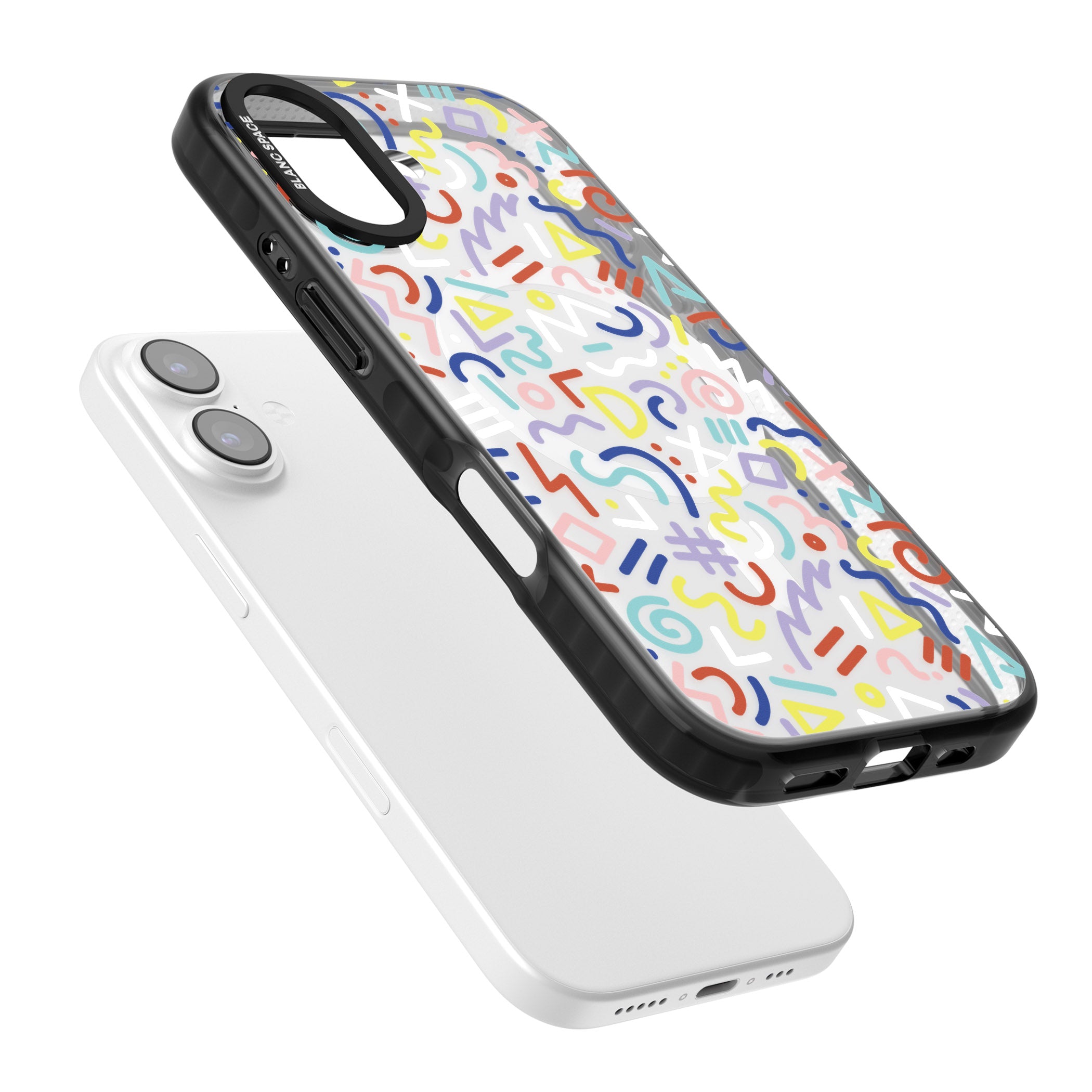 Colorful Retro Pattern iPhone 17 Impact Pro Black Phone Case Colours