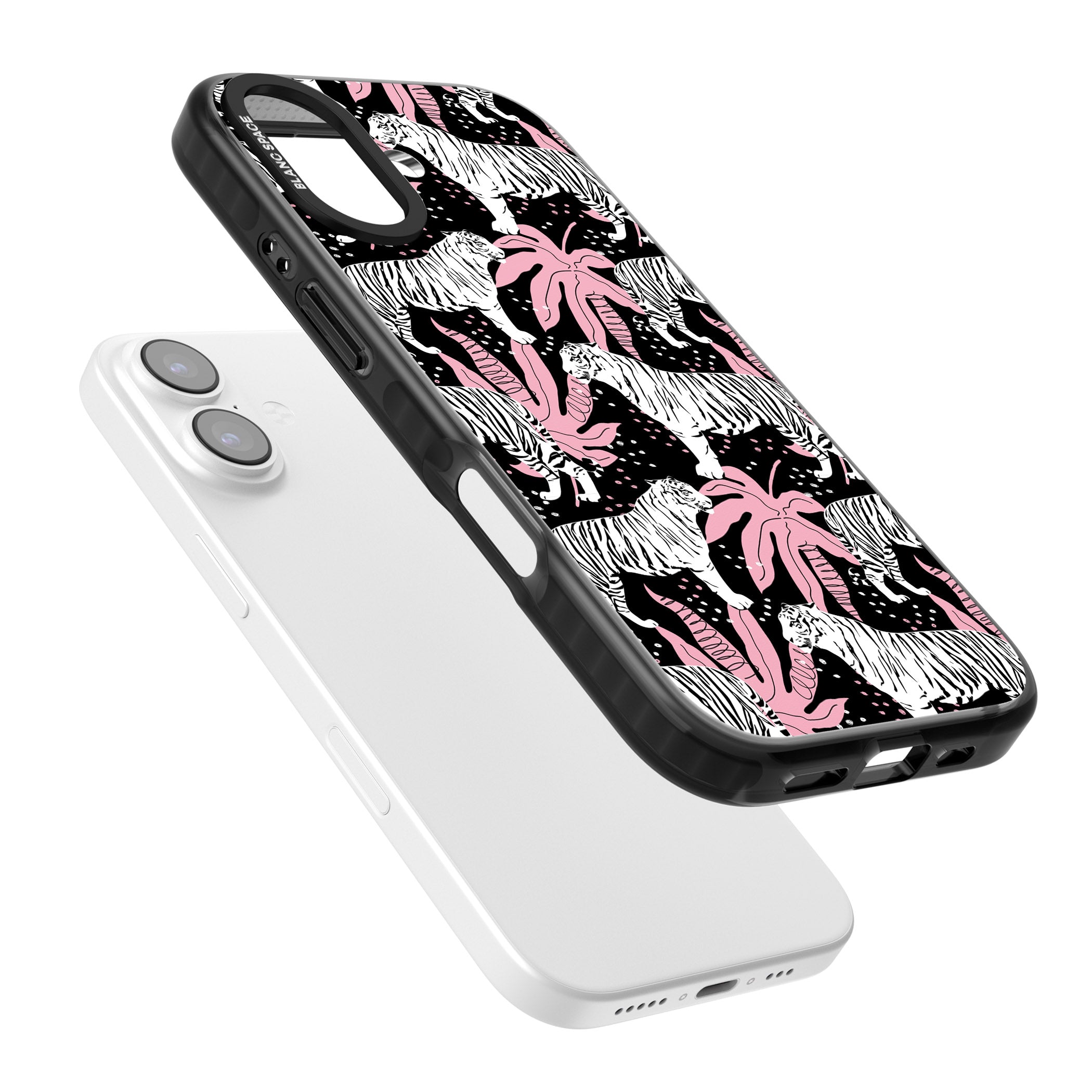 Pink Jungle Tiger iPhone 17 Impact Pro Black Phone Case Colours
