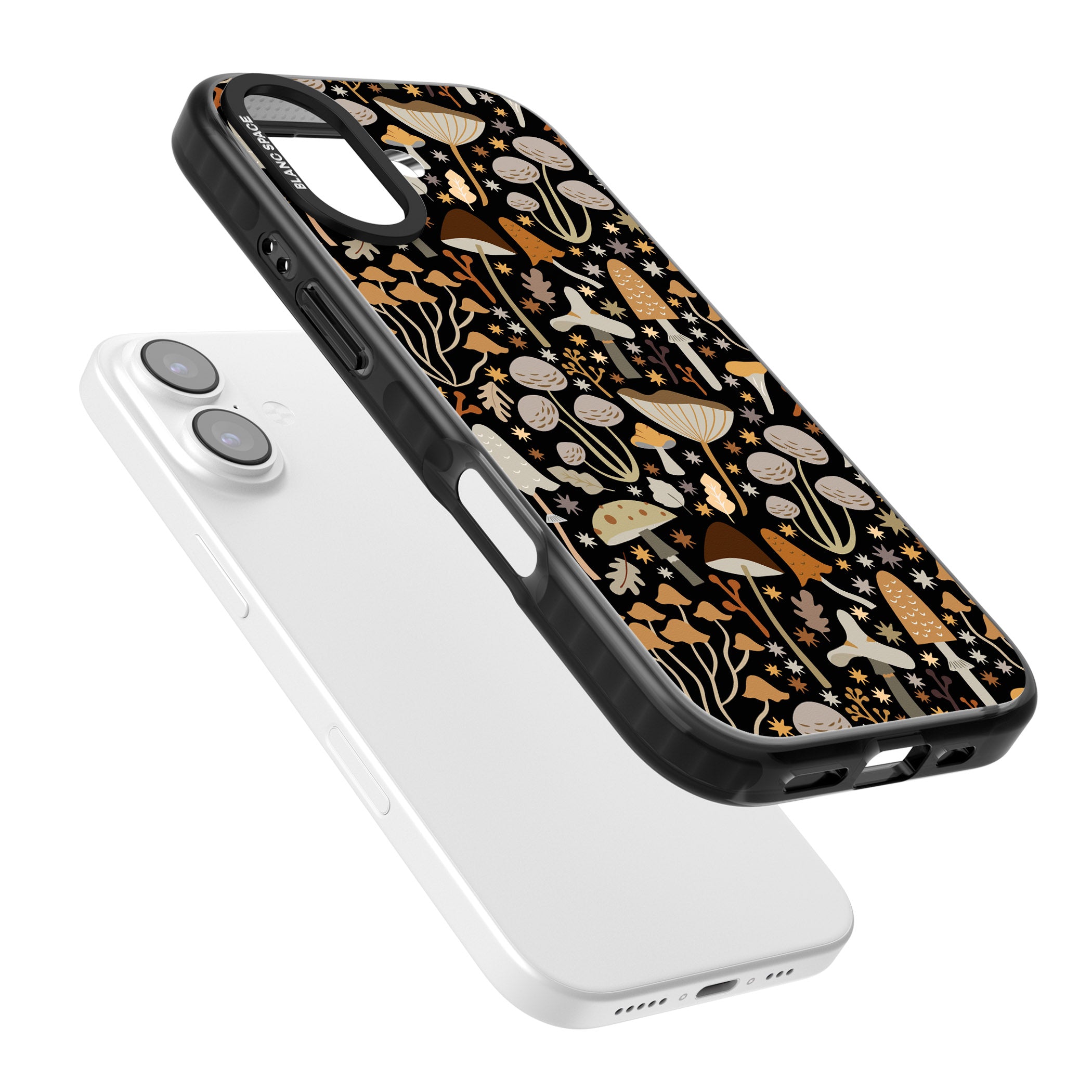 Mushroom Dream Pattern iPhone 17 Impact Pro Black Phone Case Colours