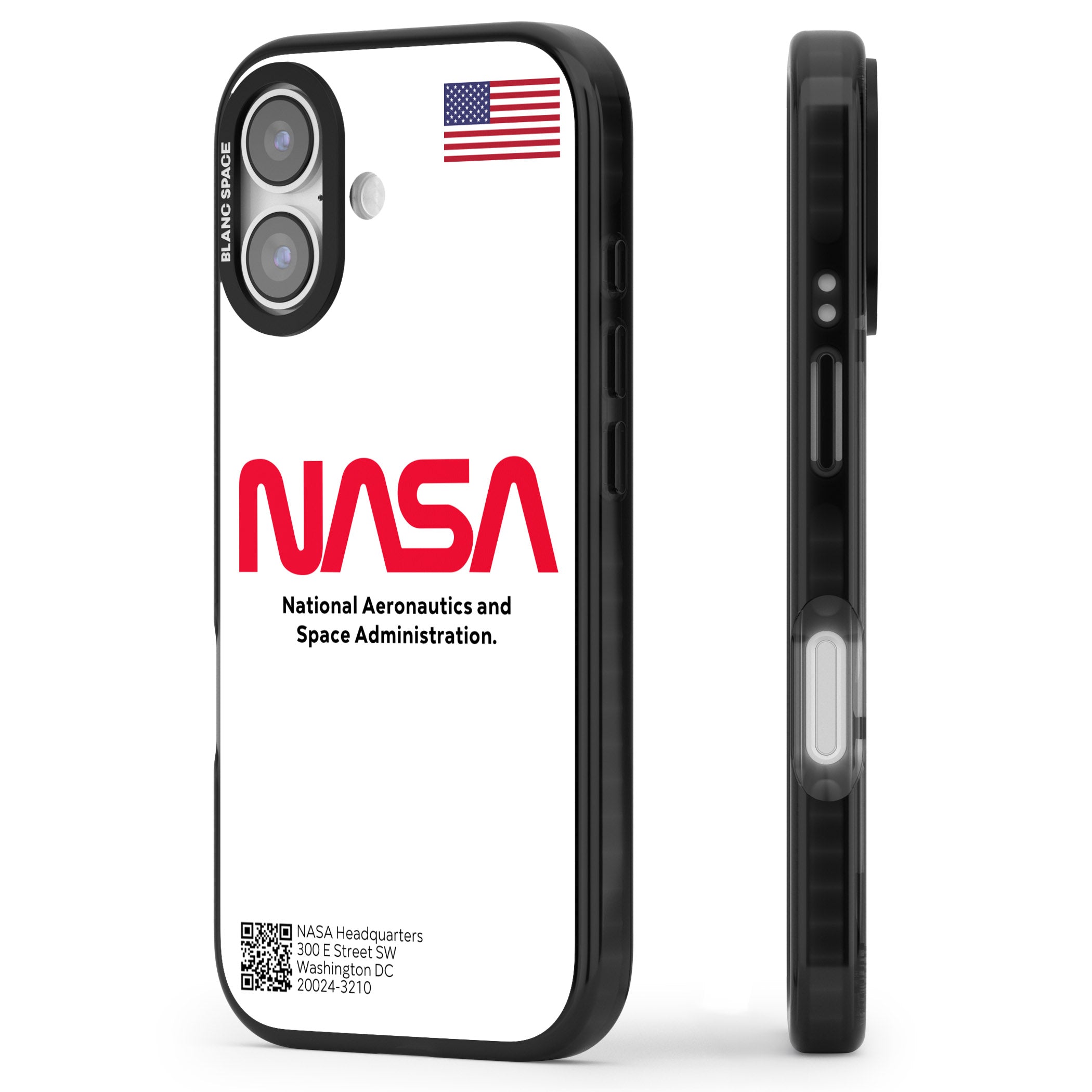 Nasa The Worm iPhone 17 Impact Pro Black Phone Case Side Profile