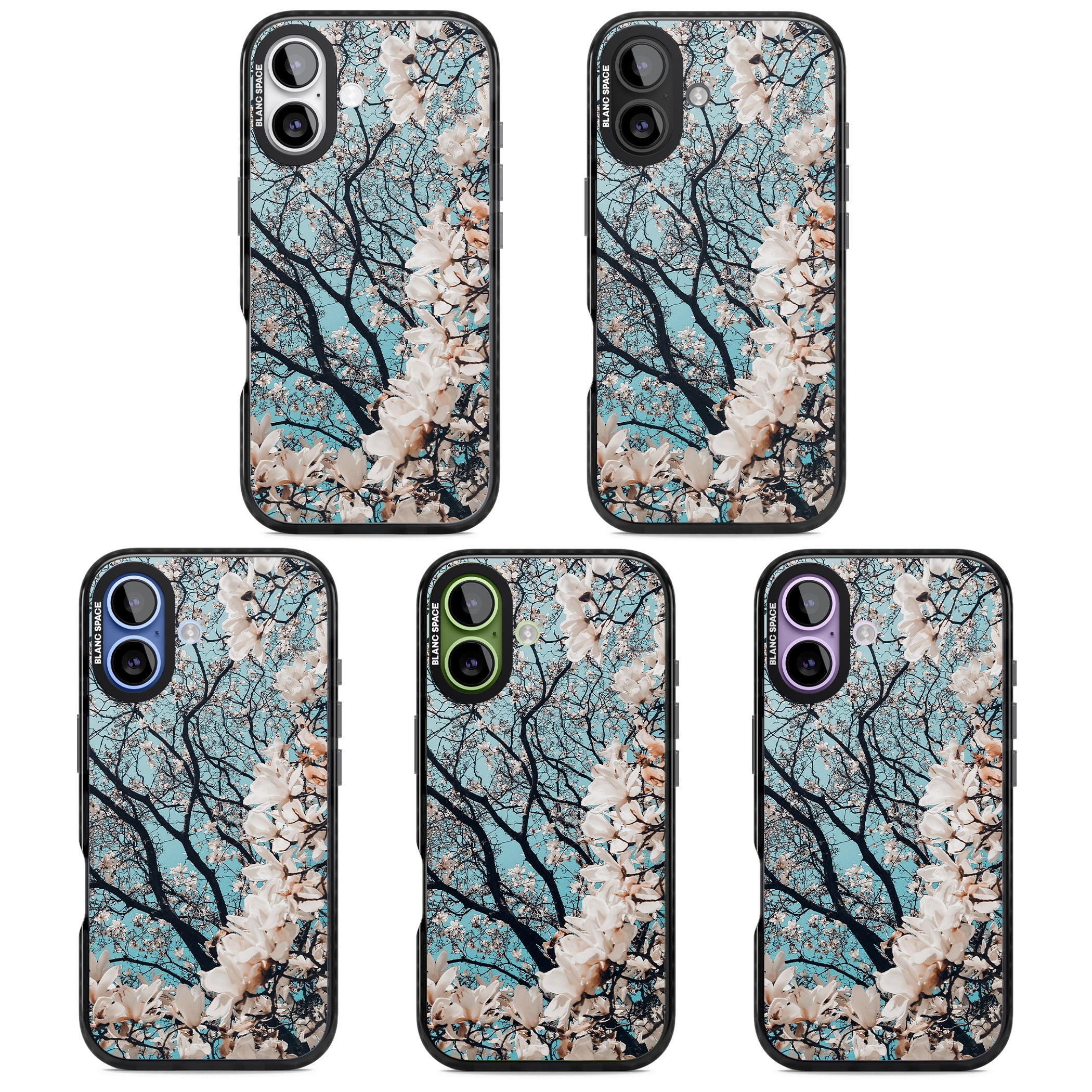 Magnolia Bloom iPhone 17 Impact Pro Black Phone Case APT Impact Protection