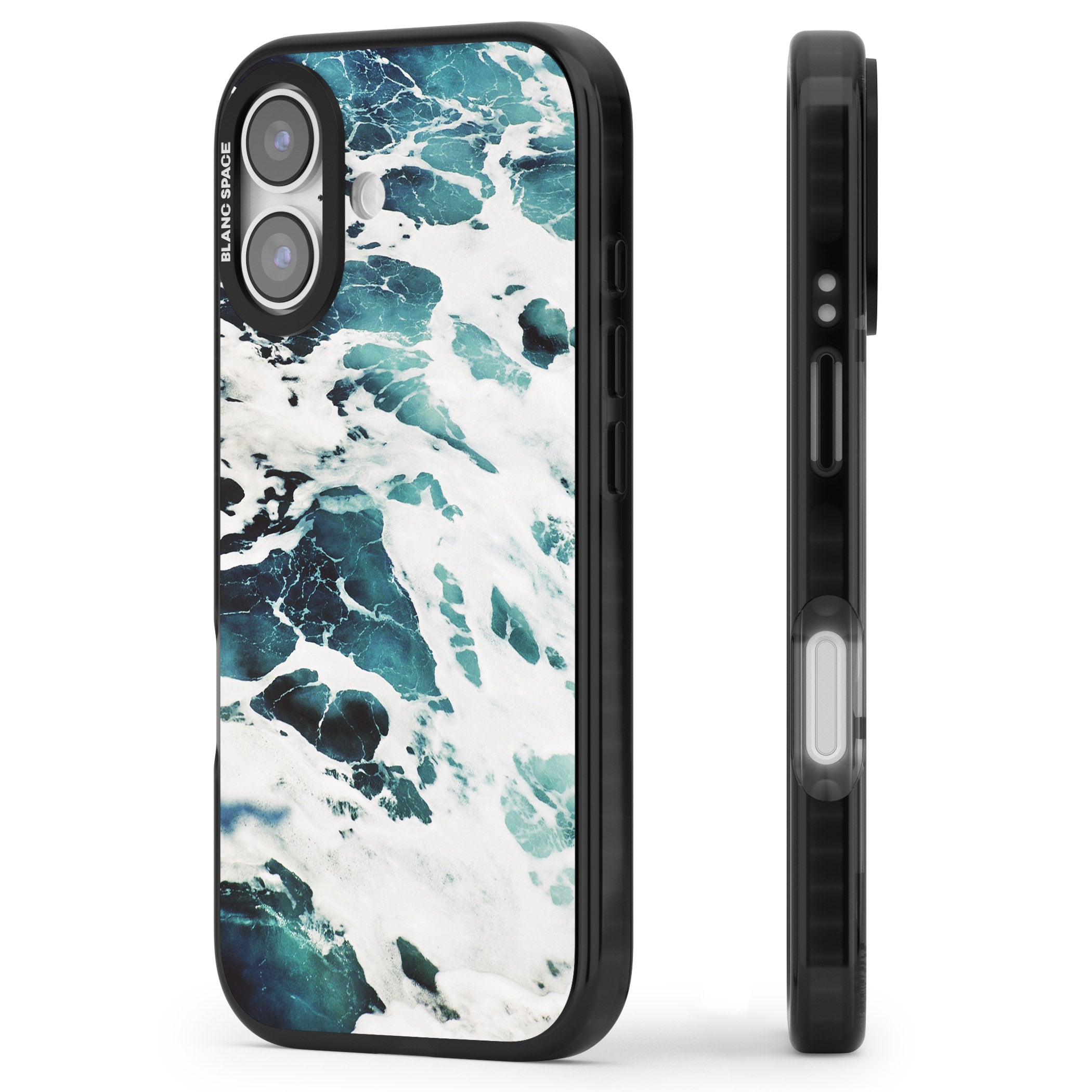 Ocean Surge iPhone 17 Impact Pro Black Phone Case Side Profile