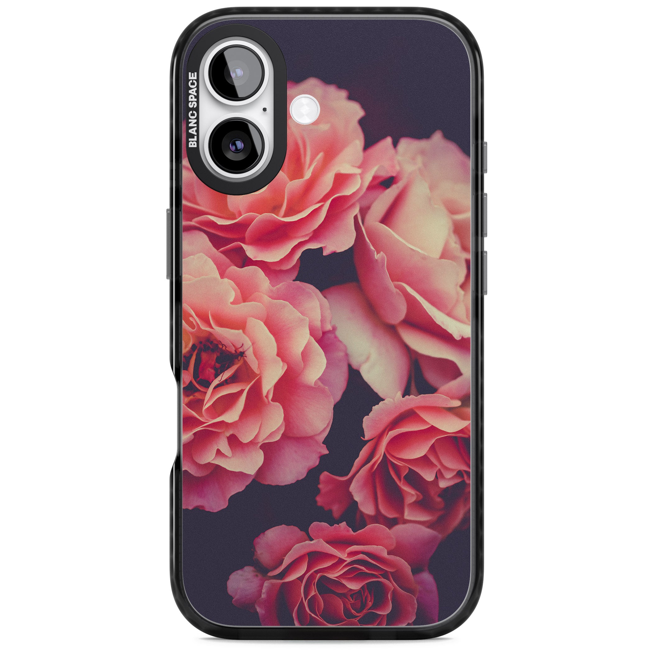 Midnight Rose Bloom iPhone 17 Impact Pro Black Phone Case