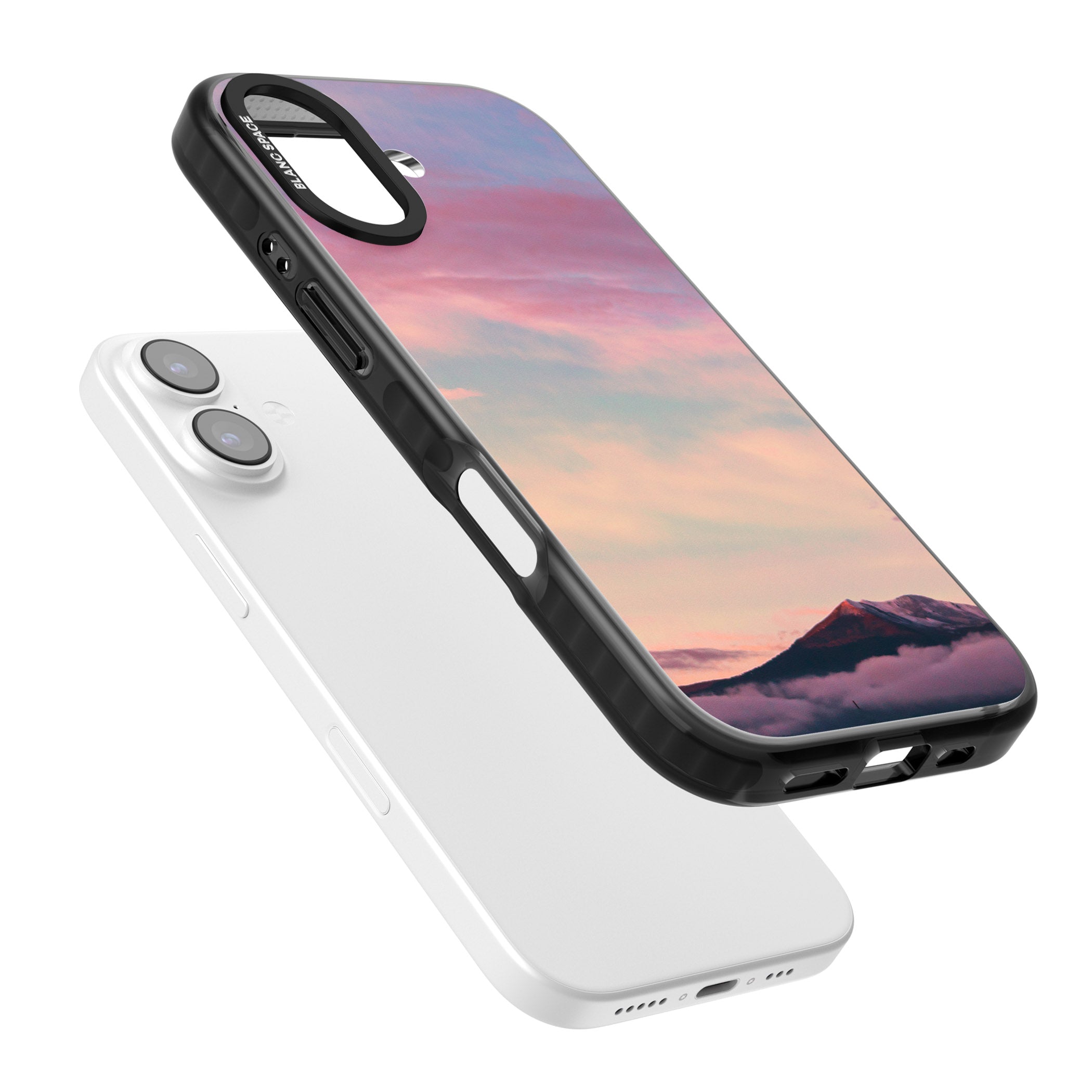 Pastel Mountain Sunset iPhone 17 Impact Pro Black Phone Case Colours