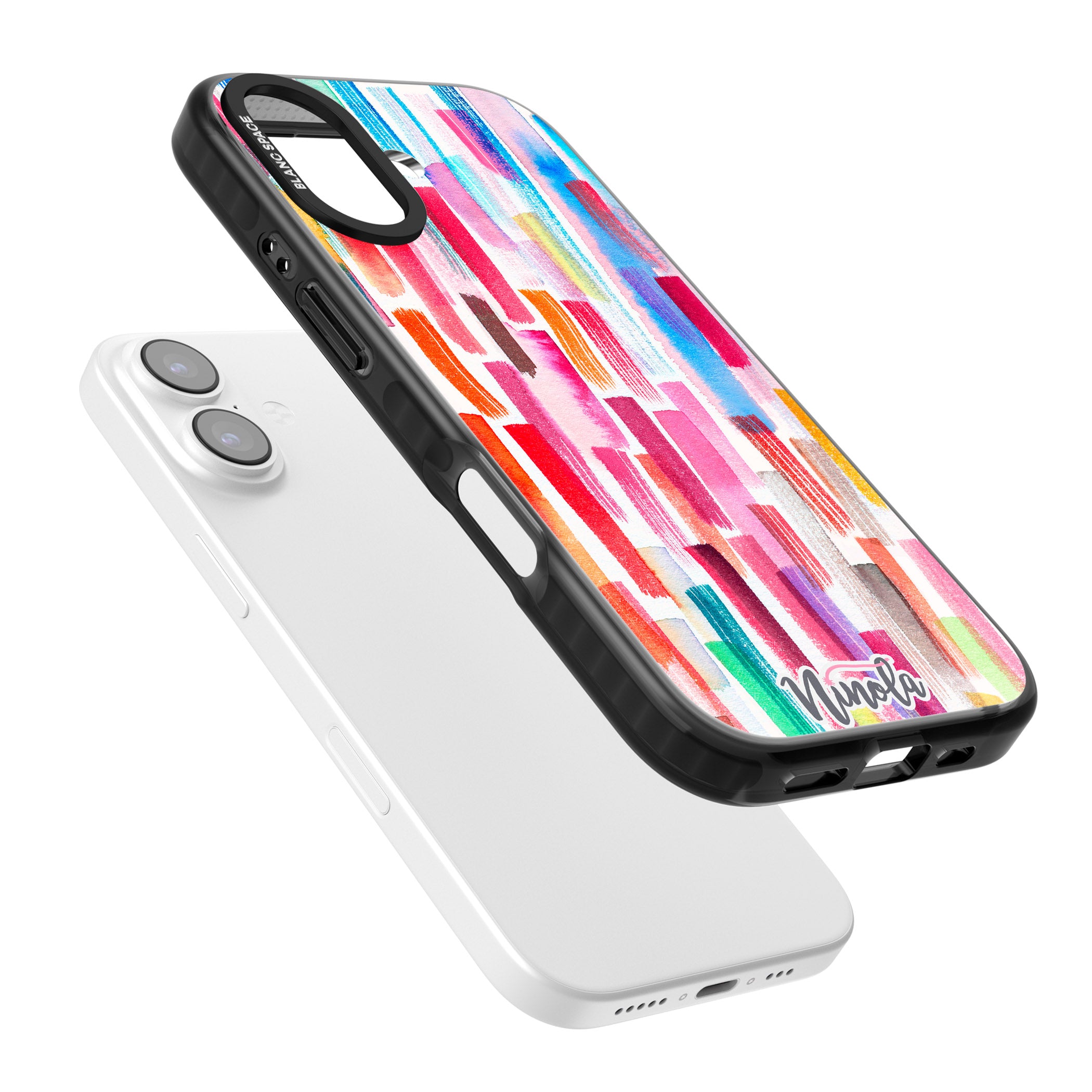 Colorful Brushstrokes iPhone 17 Impact Pro Black Phone Case Colours