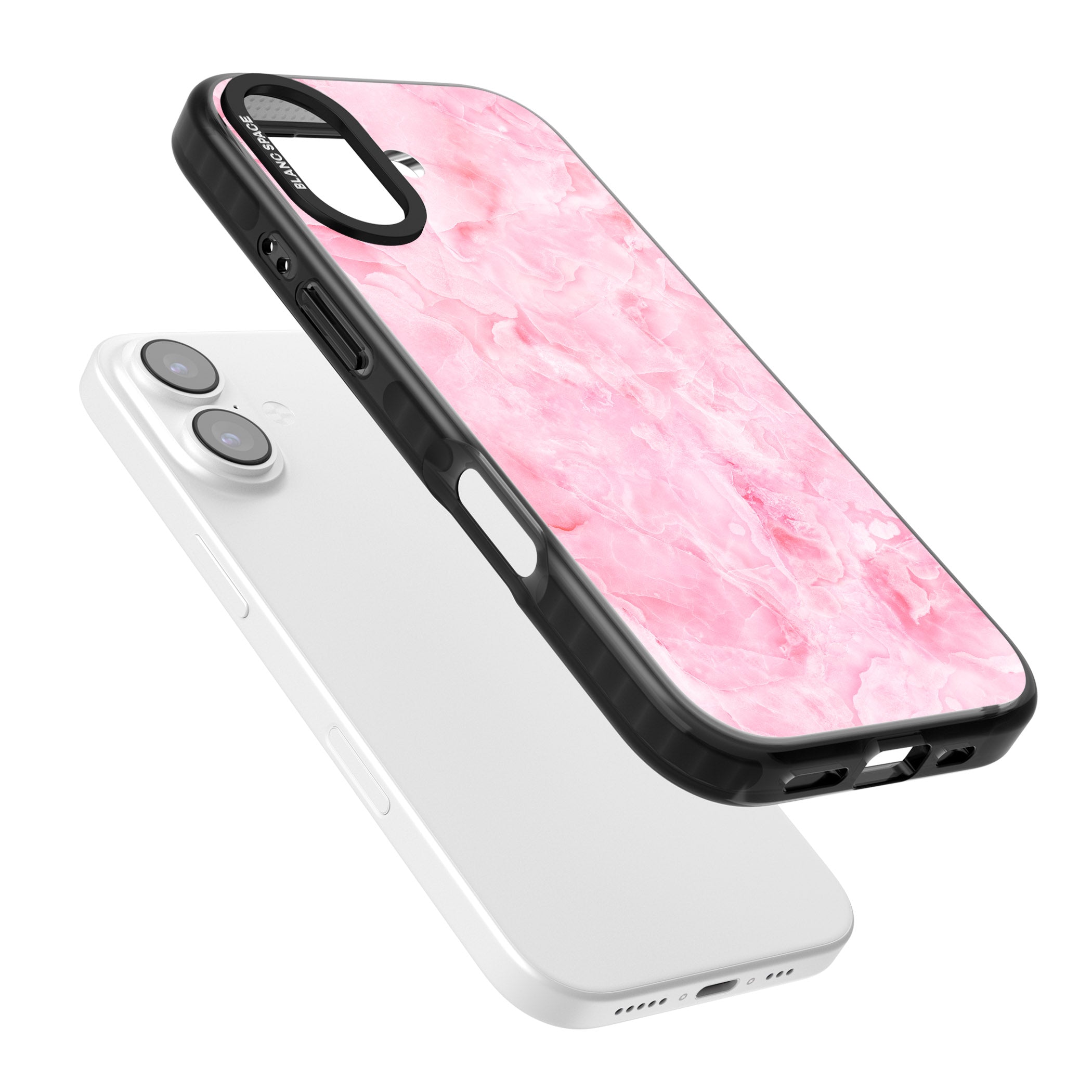 Pink Onyx Marble iPhone 17 Impact Pro Black Phone Case Colours