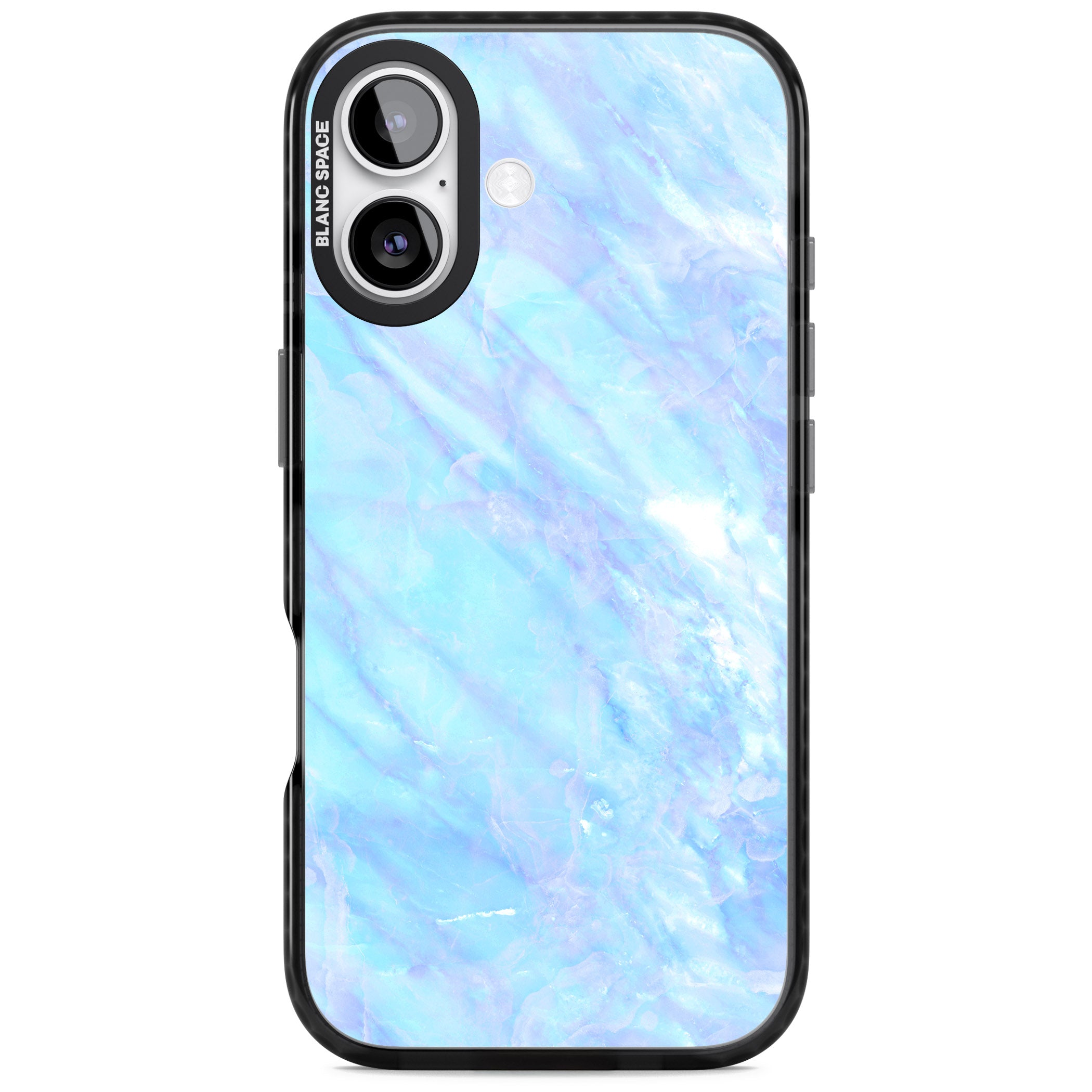 Iridescent Crystal Marble iPhone 17 Impact Pro Black Phone Case