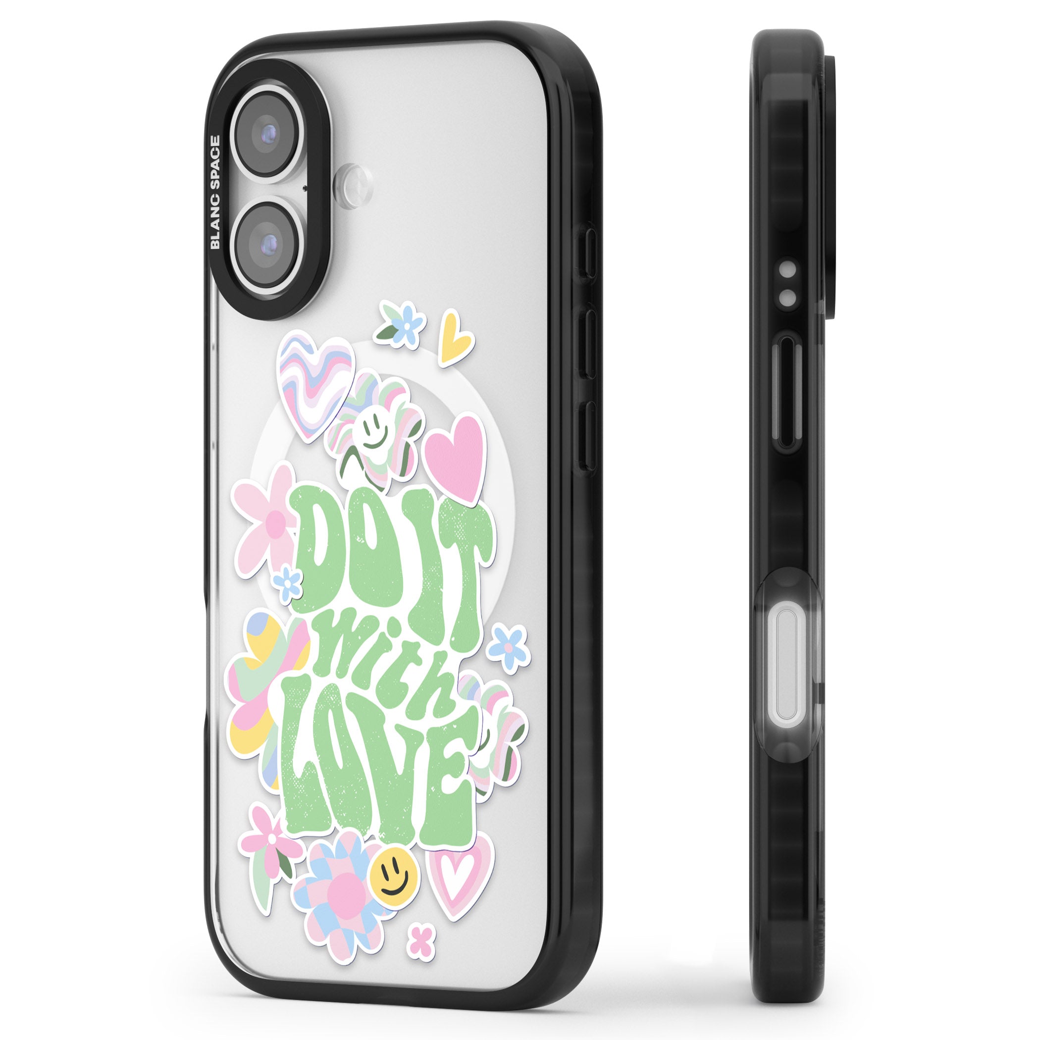 Do It With Love iPhone 17 Impact Pro Black Phone Case Side Profile