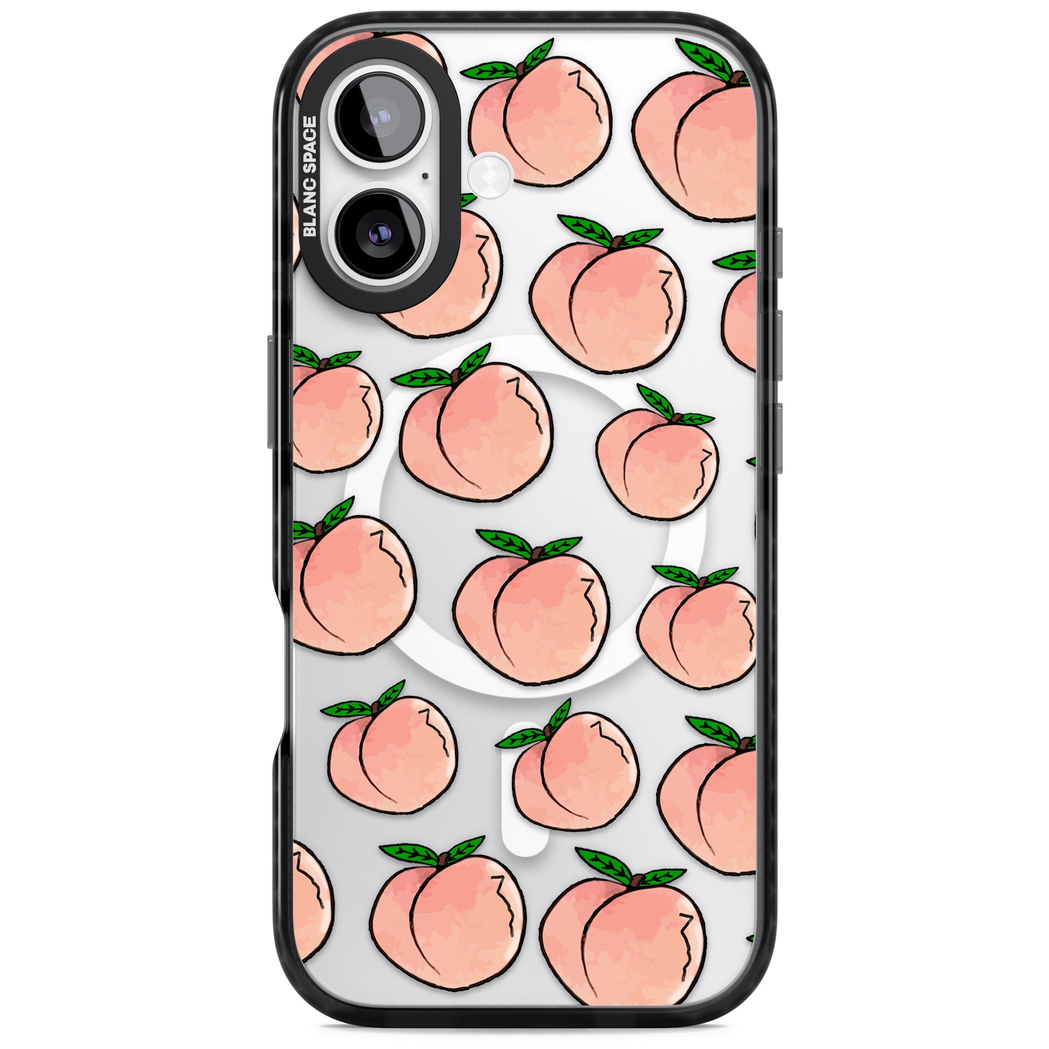 Peachy Picnic iPhone 17 Impact Pro Black Phone Case