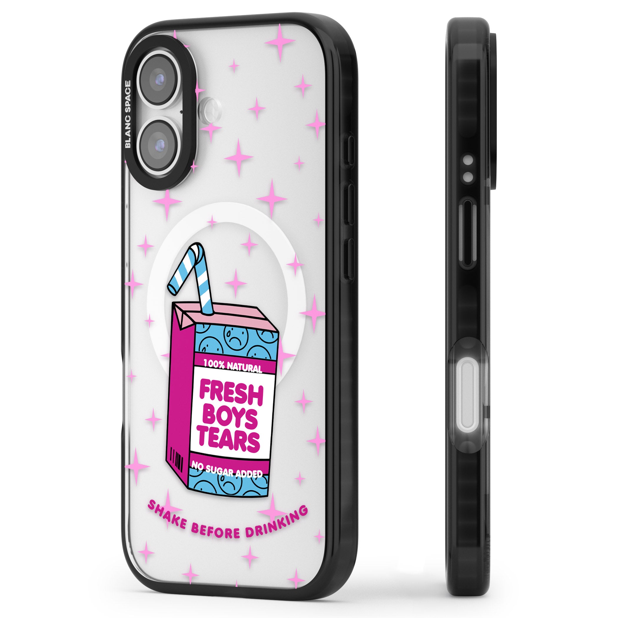 Boy Tears iPhone 17 Impact Pro Black Phone Case Side Profile