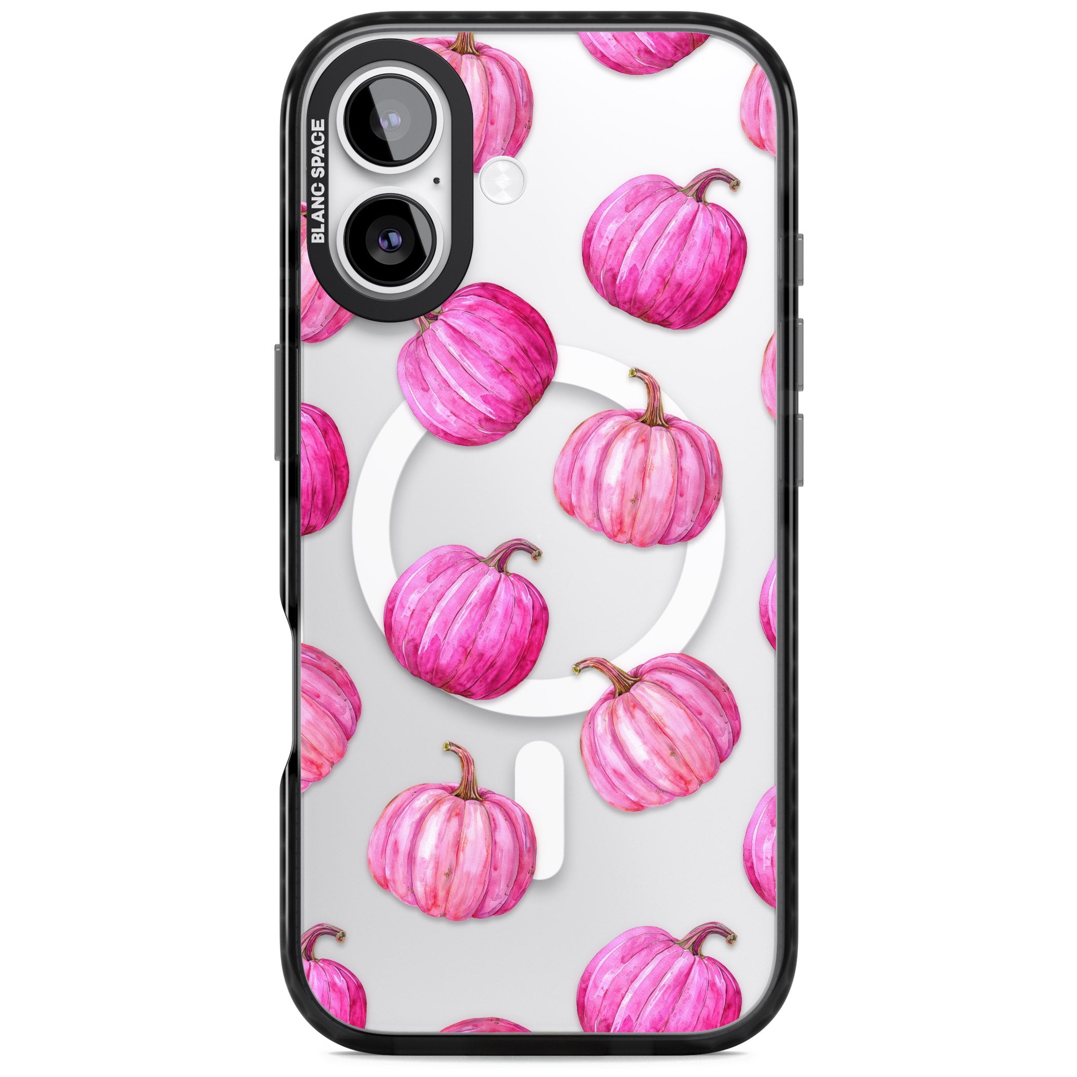 Pink Pumpkins iPhone 17 Impact Pro Black Phone Case
