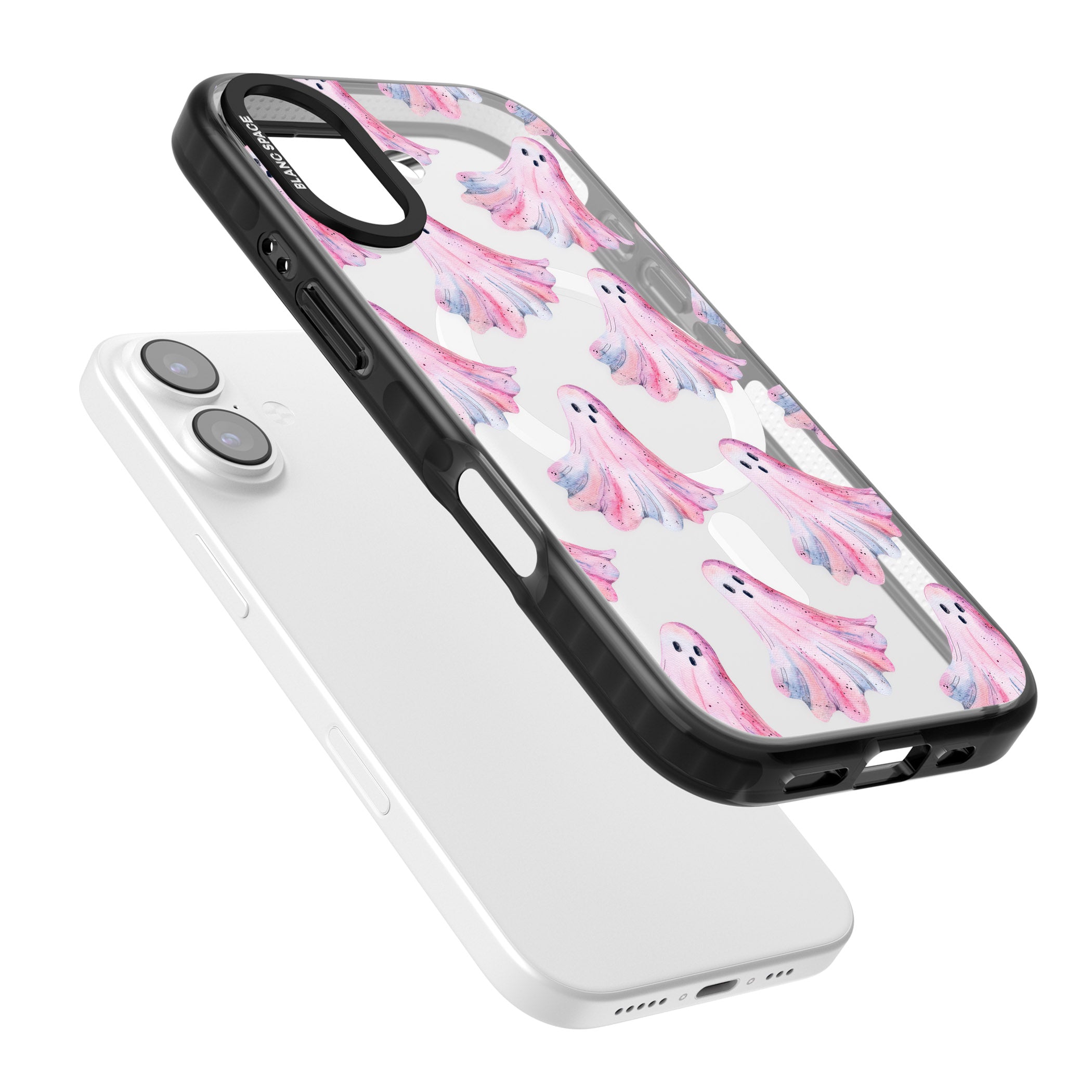 Pink Ghosts iPhone 17 Impact Pro Black Phone Case Colours