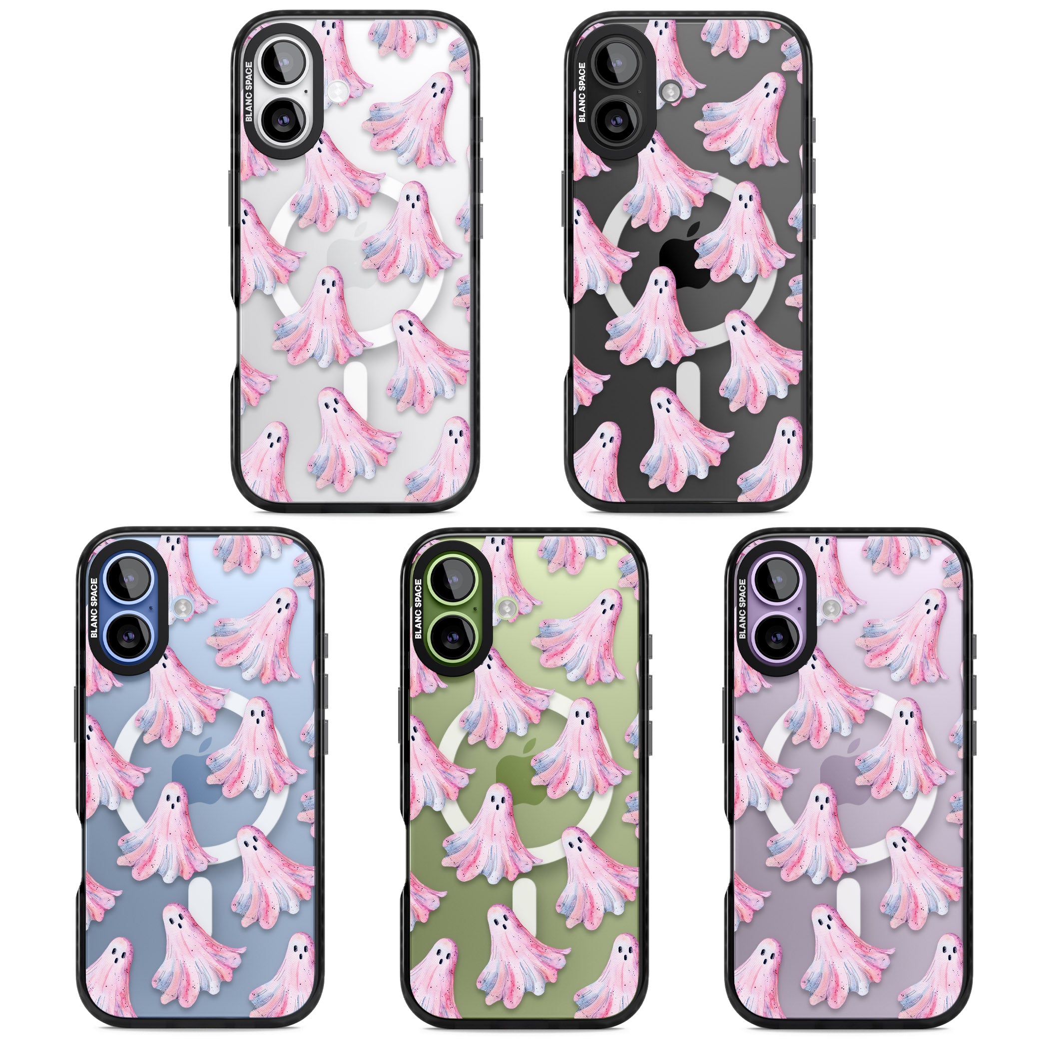Pink Ghosts iPhone 17 Impact Pro Black Phone Case APT Impact Protection