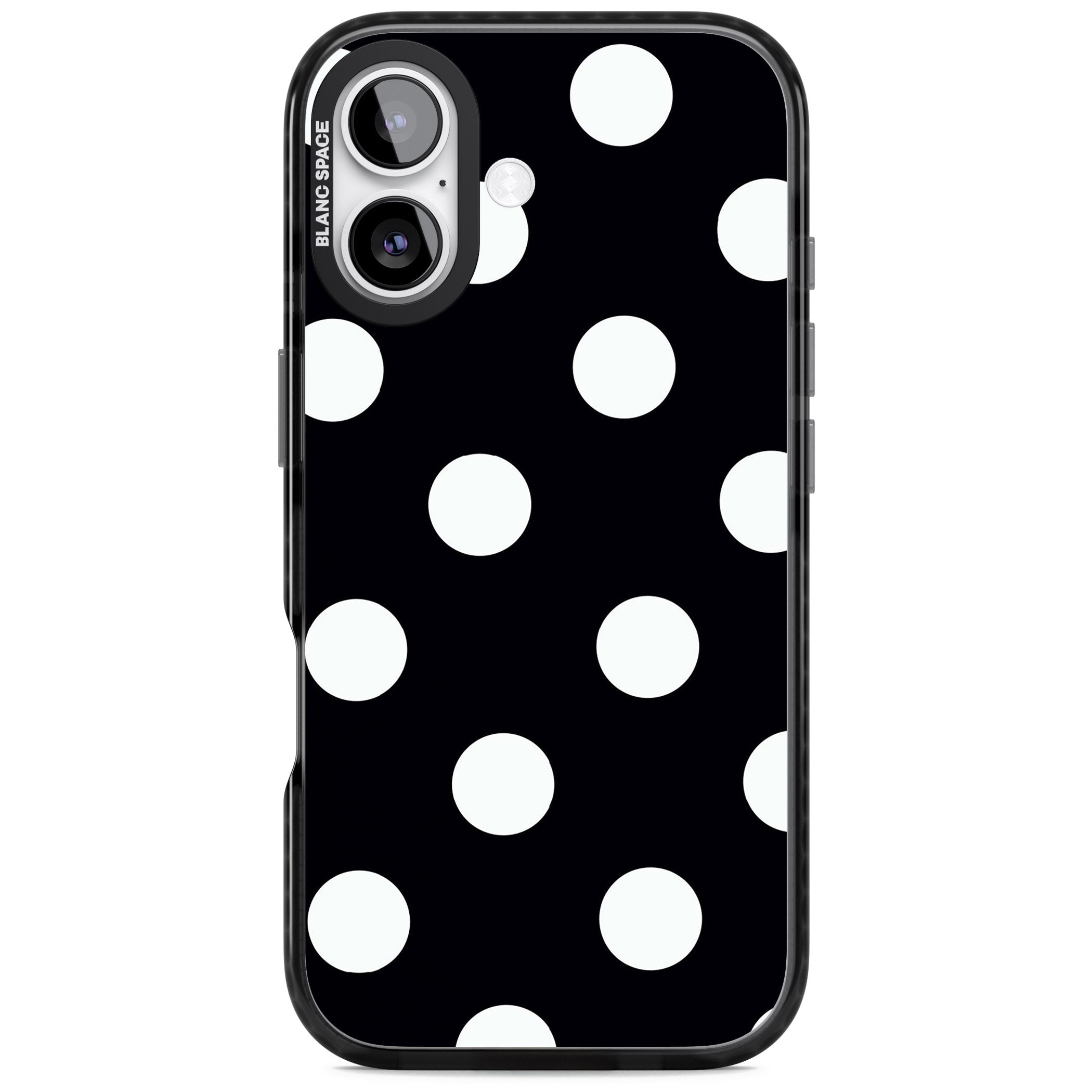 Chic Black Polka Dot iPhone 17 Impact Pro Black Phone Case